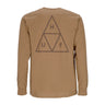 Huf, Maglietta Manica Lunga Uomo Set Triple Triangle L/s Tee, Camel
