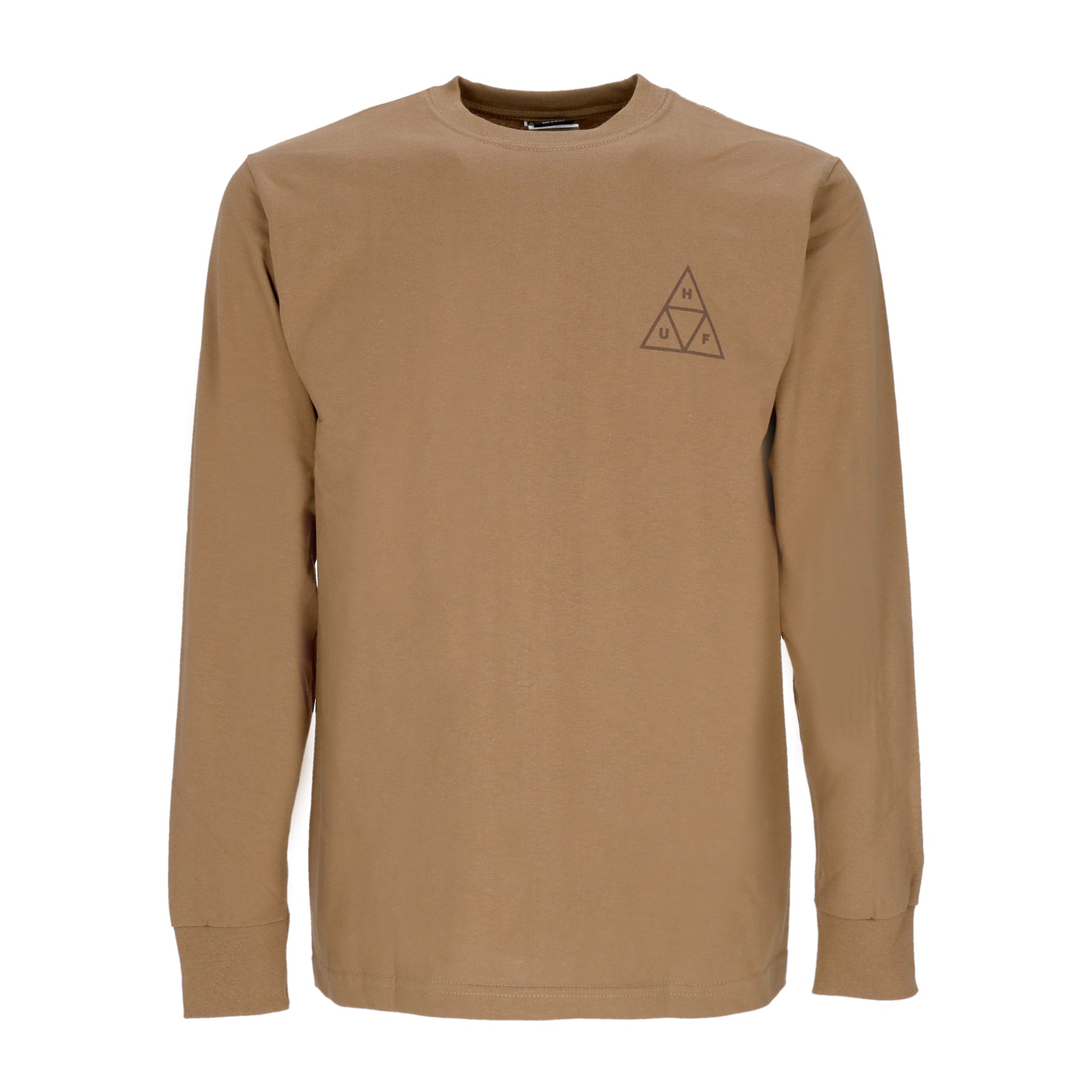 Huf, Maglietta Manica Lunga Uomo Set Triple Triangle L/s Tee, Camel