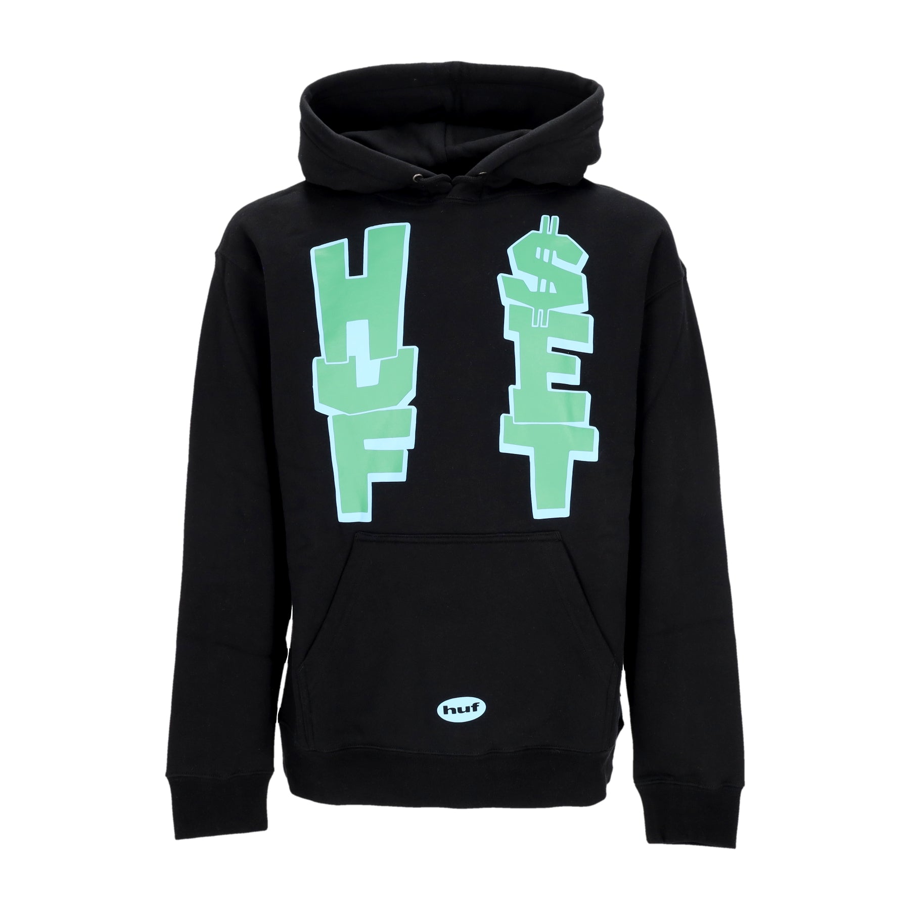 Huf, Felpa Cappuccio Uomo Anthem Po Hoodie, Black