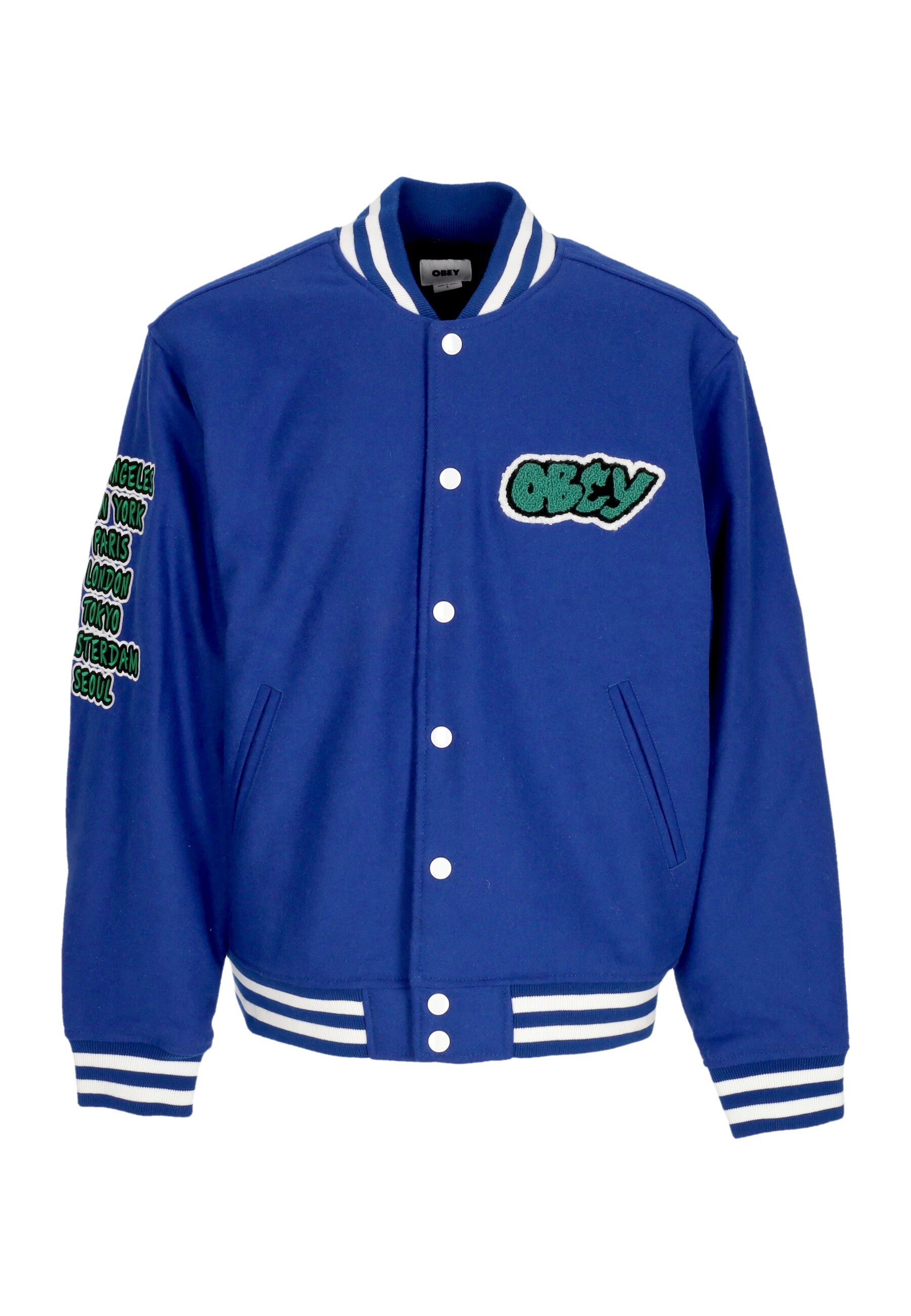 Chaquetas universitarias Hombre Roll Call Varsity Jacket Surf Azul