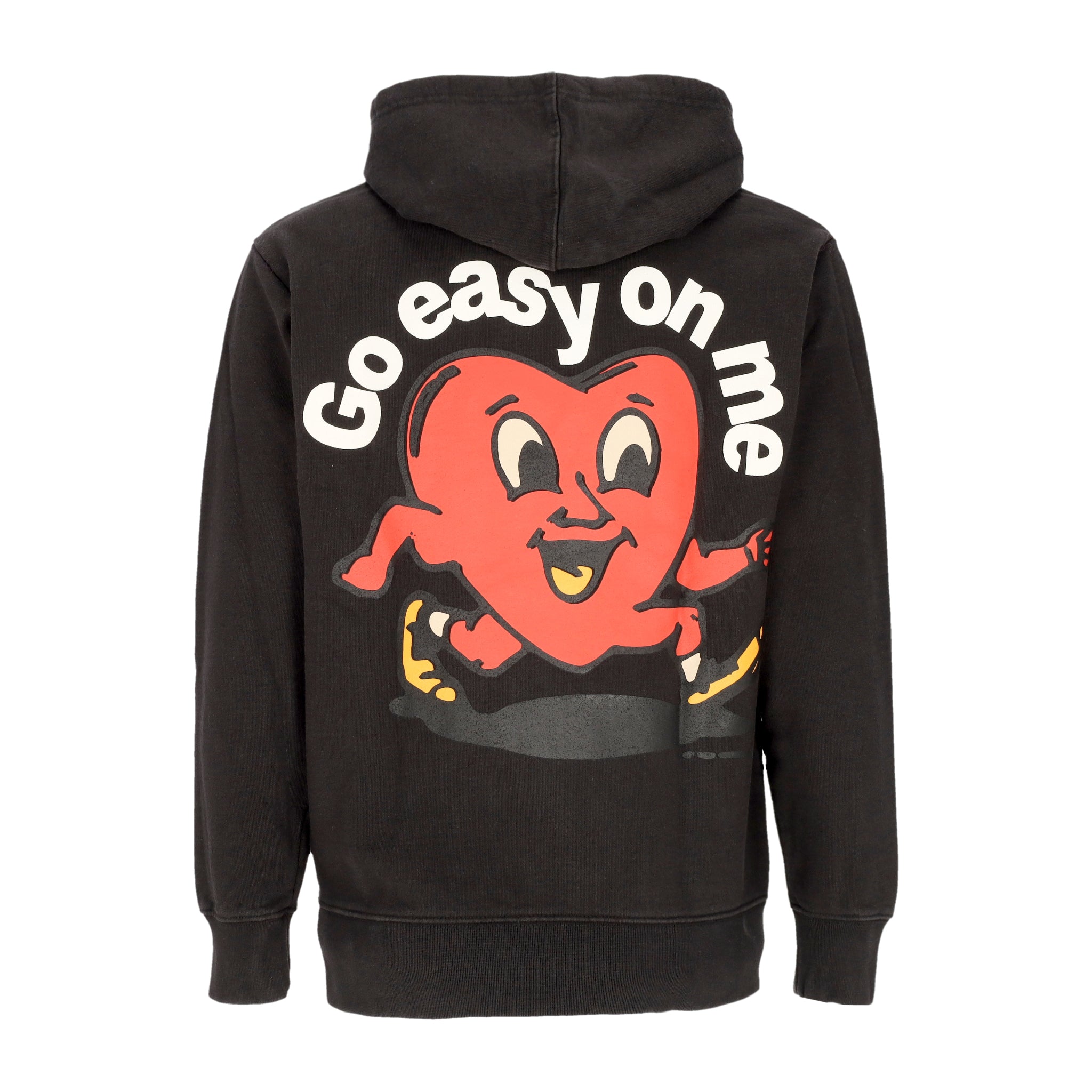 Felpa Cappuccio Uomo V-day Fragile Hoodie Washed Black