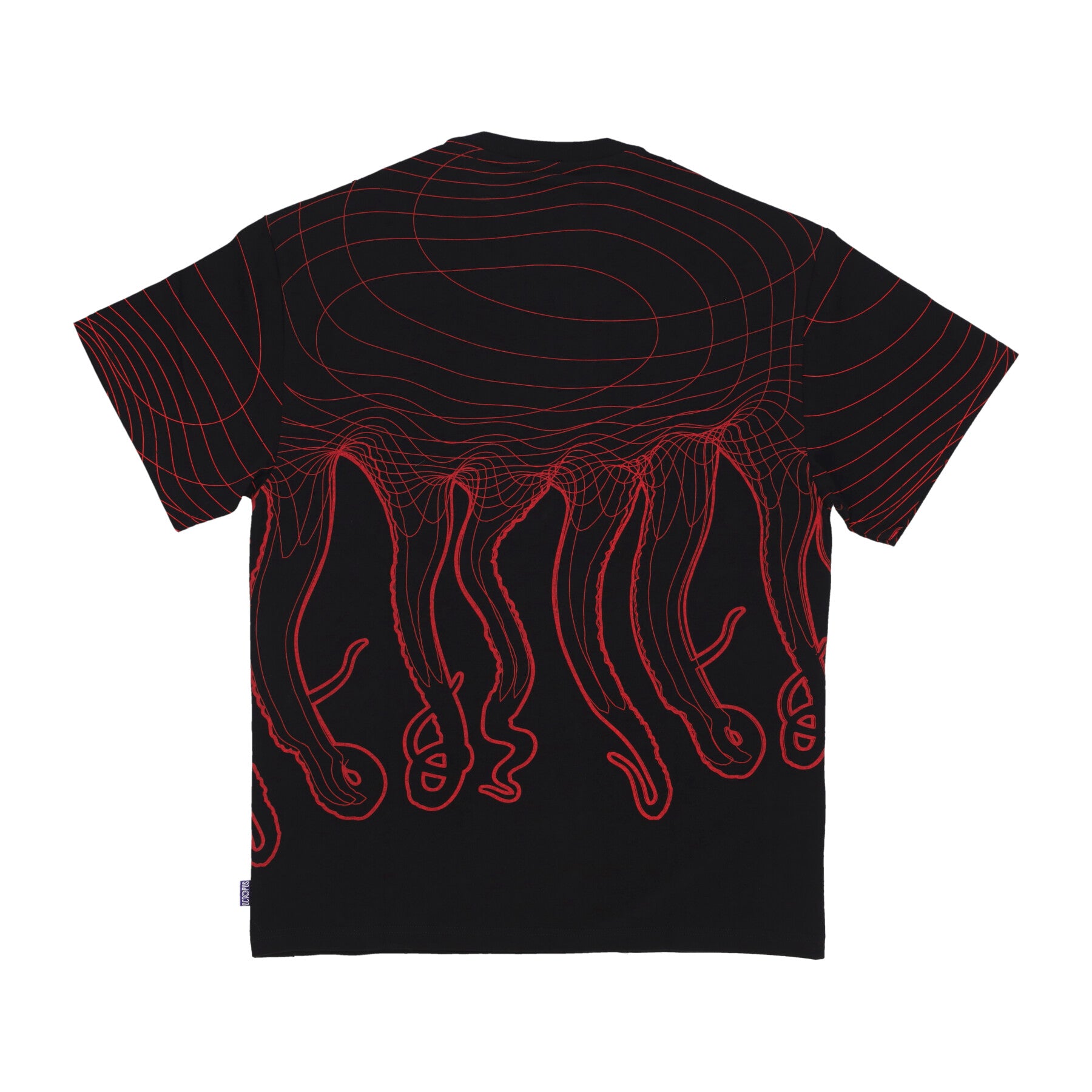 Evangelion 02 Flowing Octopus Tee Black Men's T-Shirt