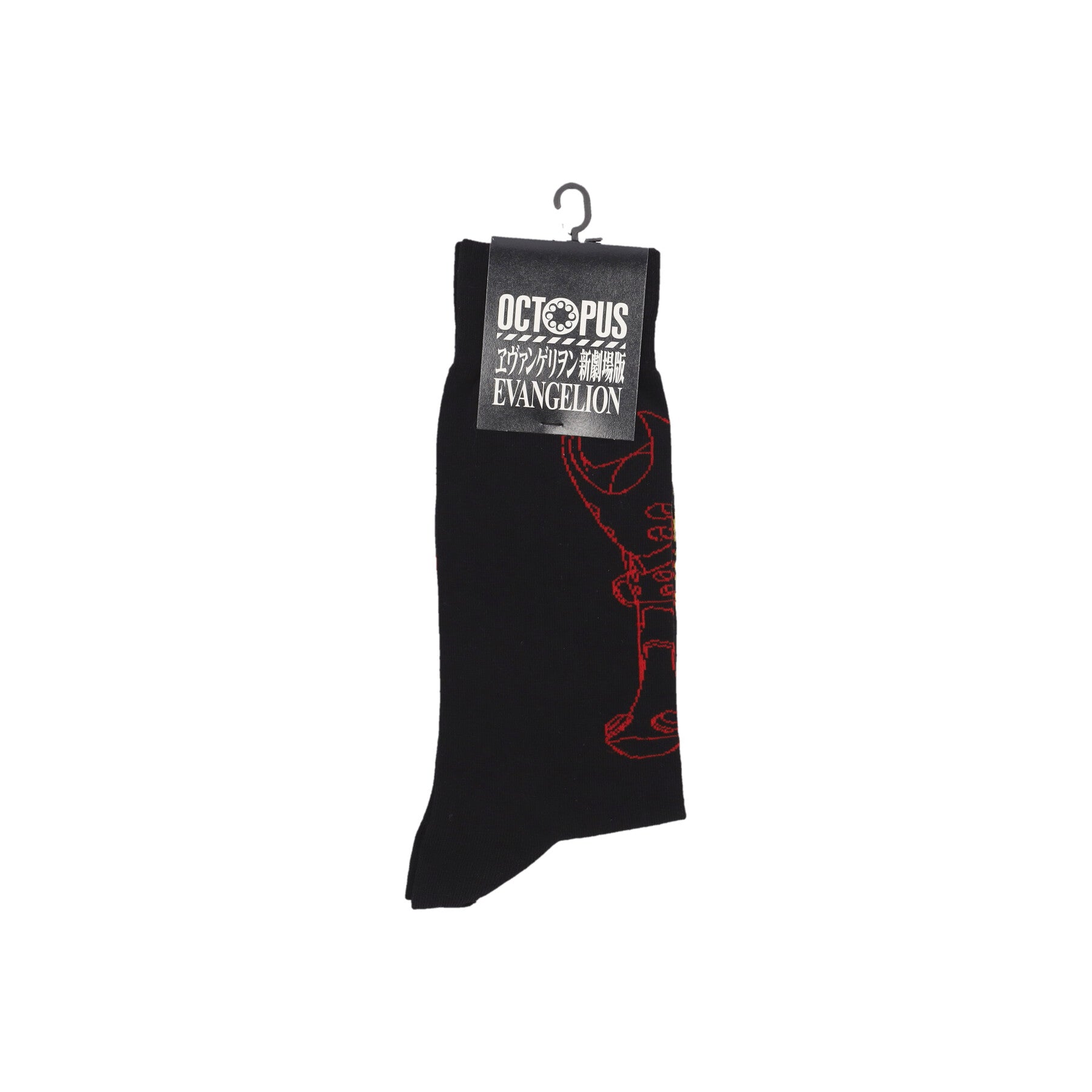 Medium Men's Sock Evangelion 02 Outline Socks Black