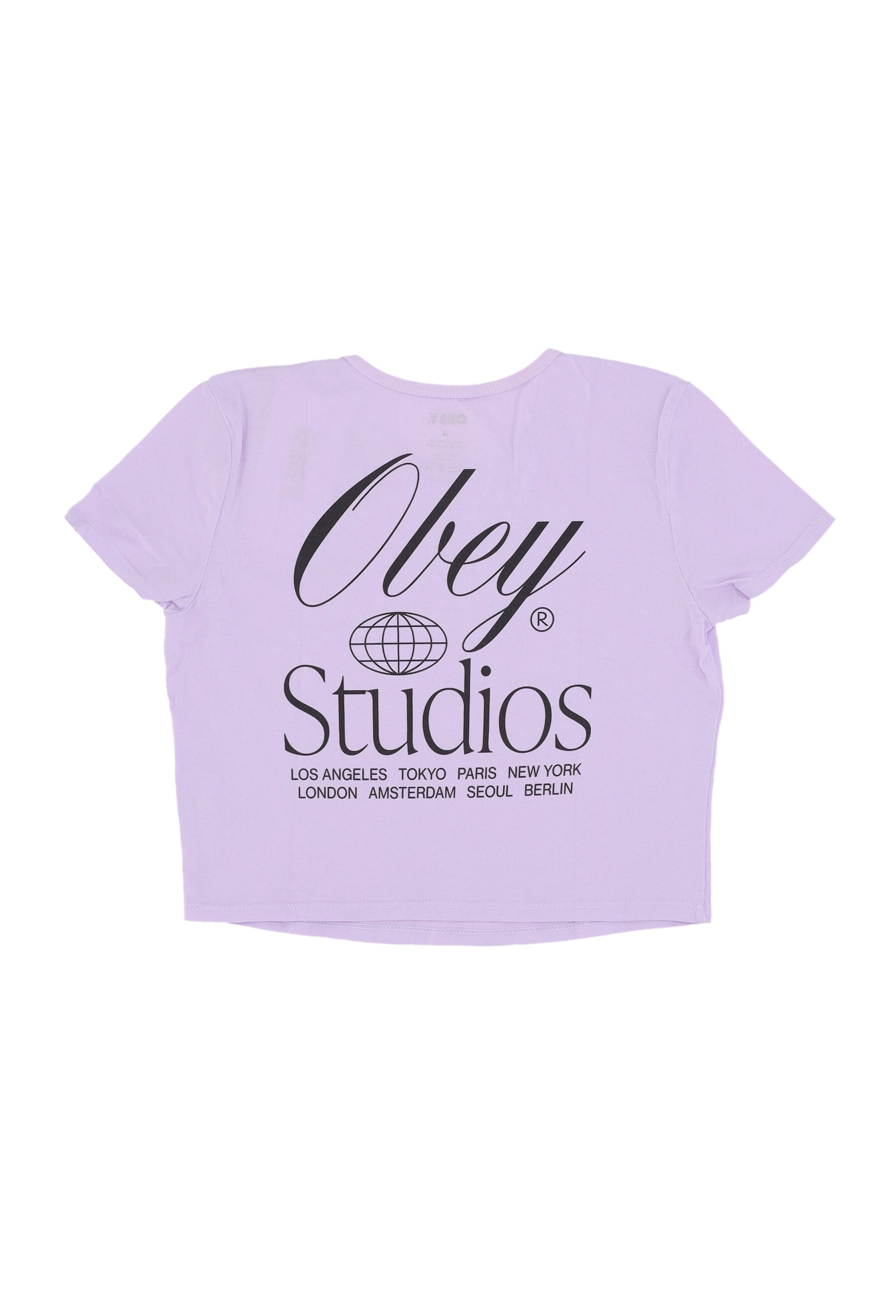 Maglietta Corta Donna W Global Studios Cropped Chloe Tee Orchid Petal