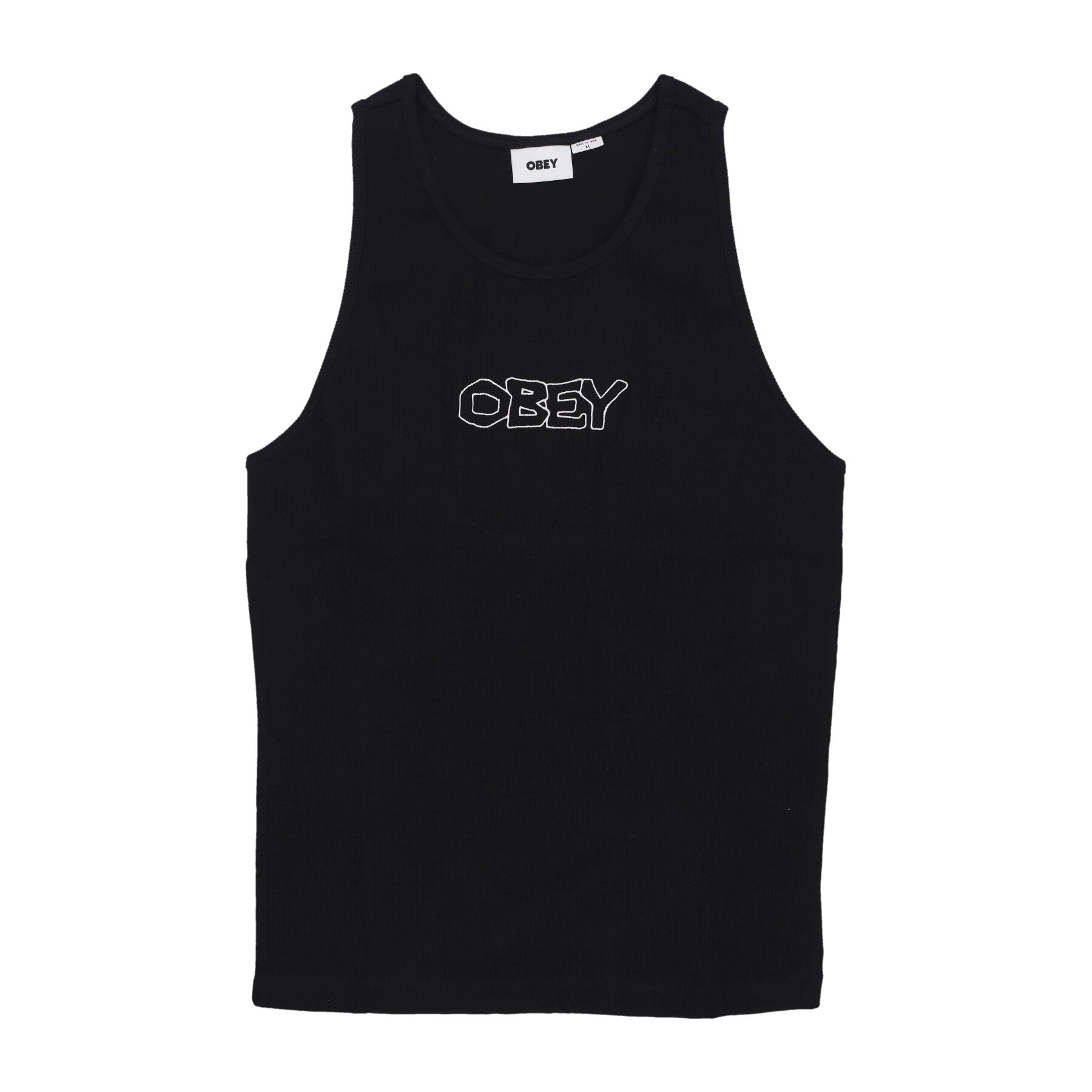 Camiseta sin mangas Hombre Trace de tanque de costilla negra