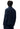 T-shirt à manches longues pour hommes, pull en lin avec quart de zip, bleu marine