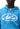 Men's Lightweight Zip Hoodie Sweatshirt Circle Logo Zip Hoodie Blue