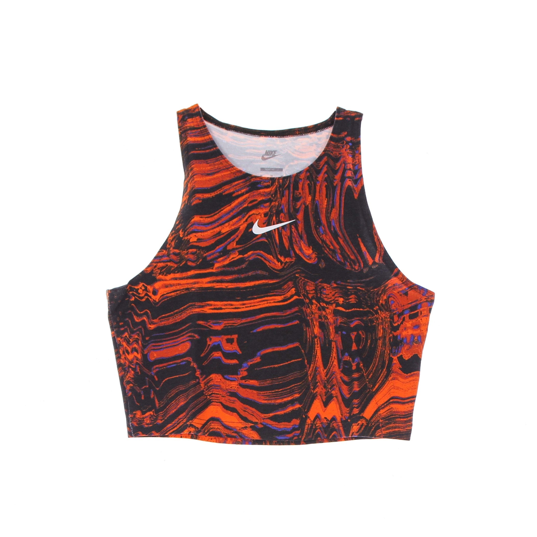 Femmes pour femmes W Tank de vêtements de sport partout imprimé noir / orange