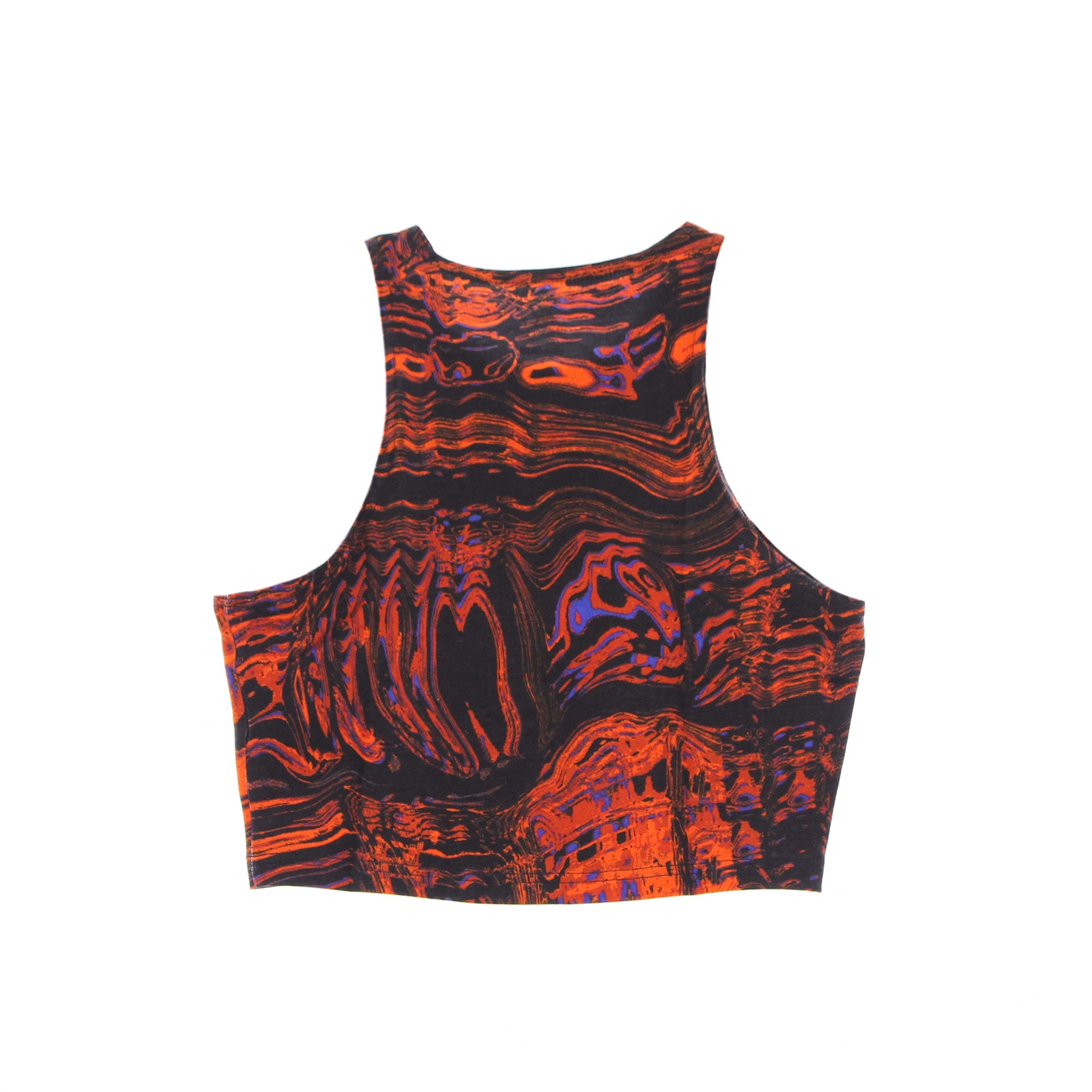 Femmes pour femmes W Tank de vêtements de sport partout imprimé noir / orange