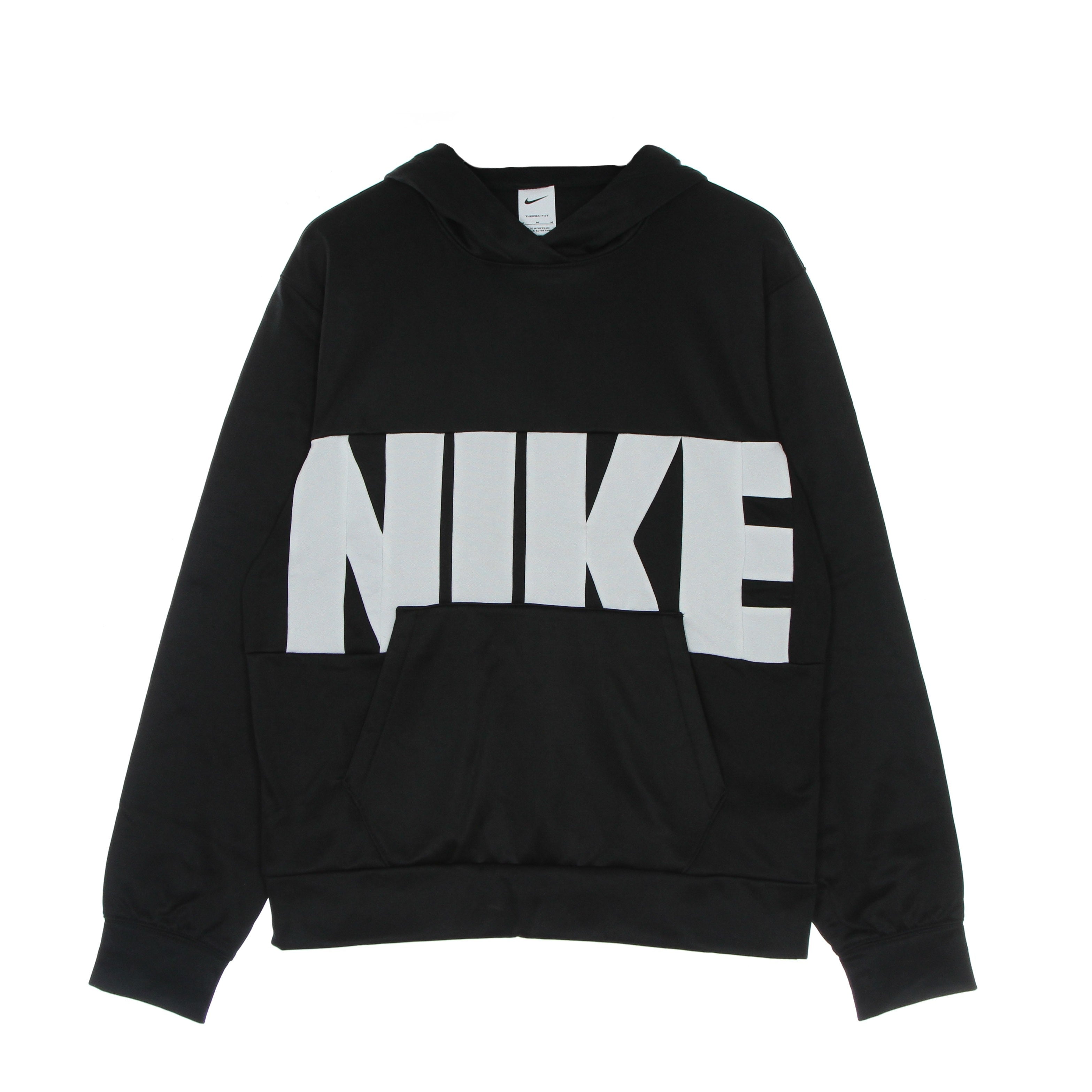 Nike, Felpa Cappuccio Uomo Therma Fit Starting 5 Po Hoodie, Black/black/black/summit White