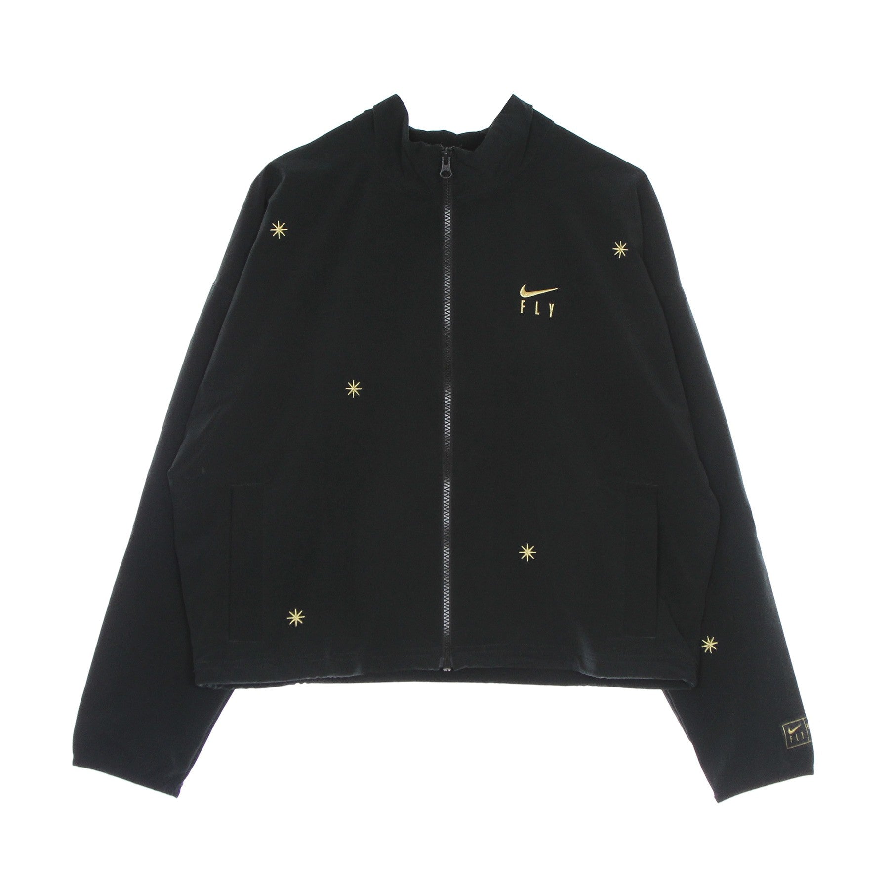Nike, Giubbotto Donna Dry-fit Seasonal Fly Jacket, Black/flt Gold