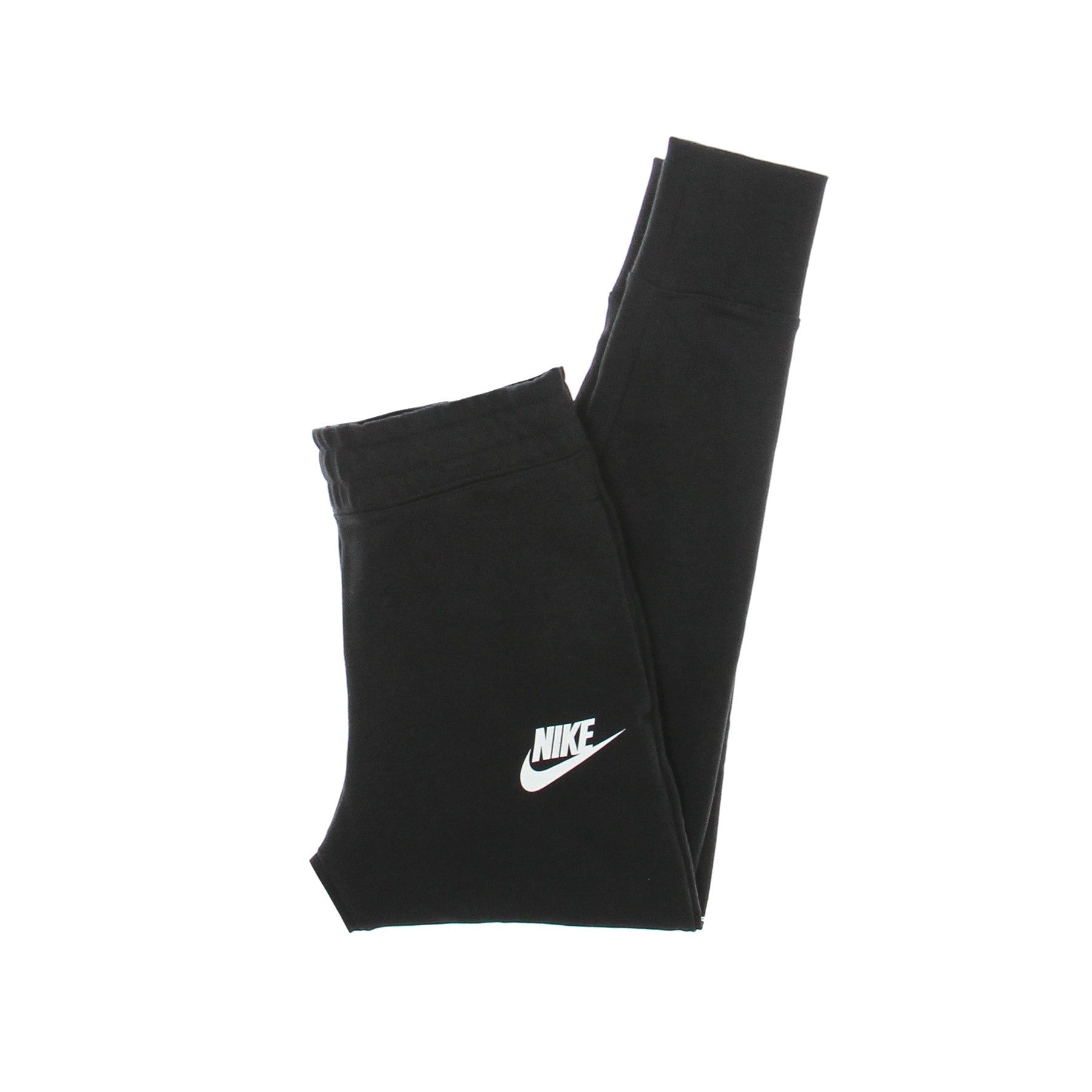 Nike, Pantalone Tuta Leggero Ragazzo Club French Terry Hw Fitted Pant, Black/white