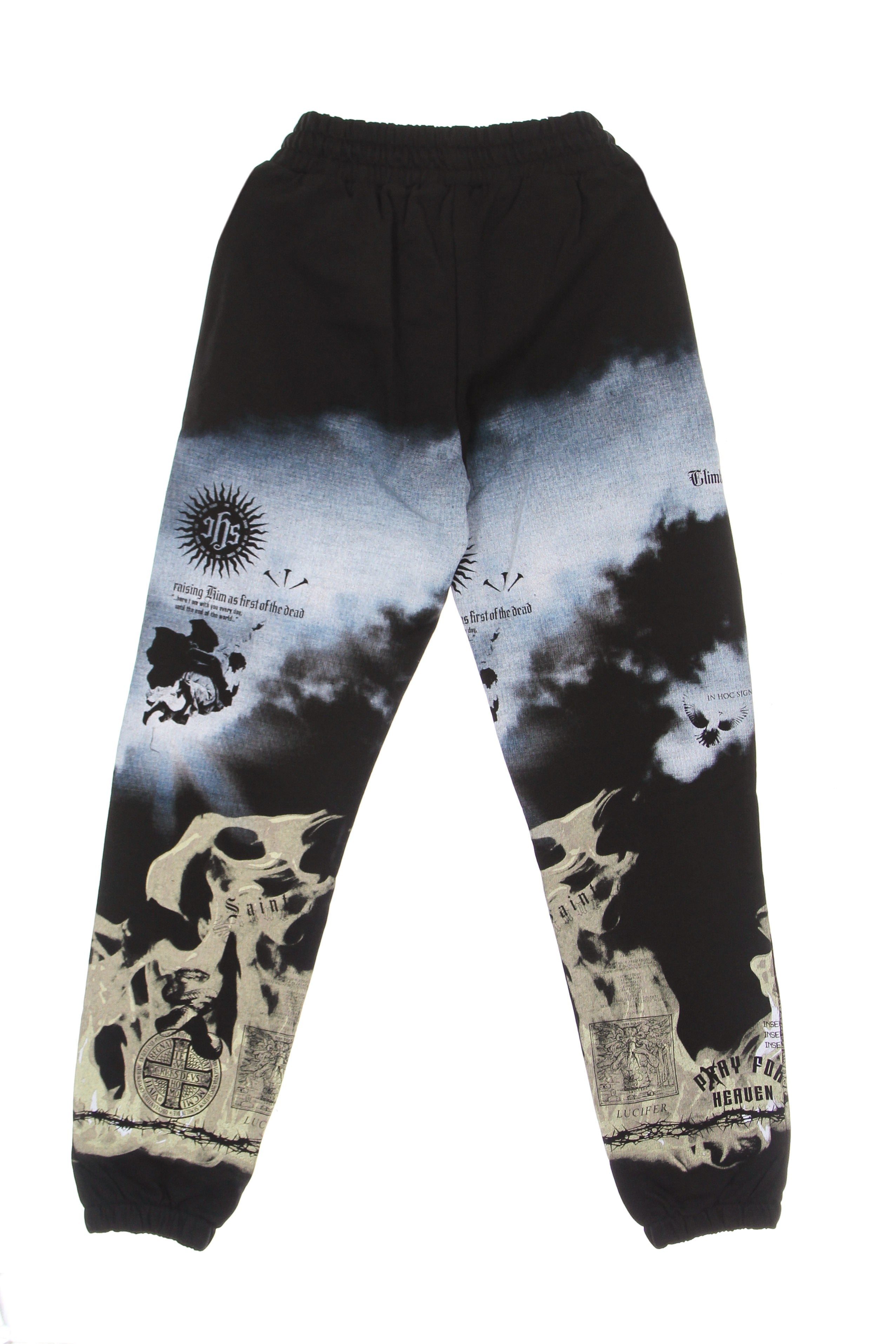 Ihs, Pantalone Tuta Leggero Uomo Clouds & Flames Jogger, 