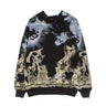 Ihs, Felpa Leggera Cappuccio Uomo Clouds & Flames Hoodie, Black/multi