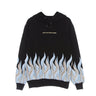 Ihs, Felpa Leggera Cappuccio Uomo New Flames Hoodie, Black