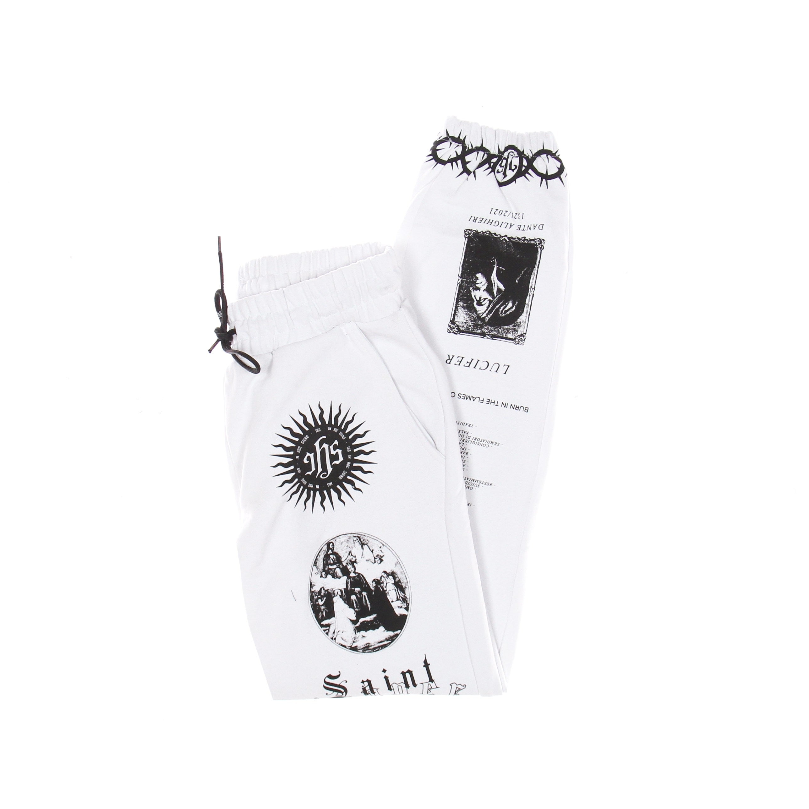 Ihs, Pantalone Tuta Leggero Uomo Solid Manifesto Jogger, White