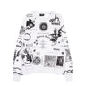 Ihs, Felpa Leggera Girocollo Uomo Solid Manifesto Sweatshirt, White