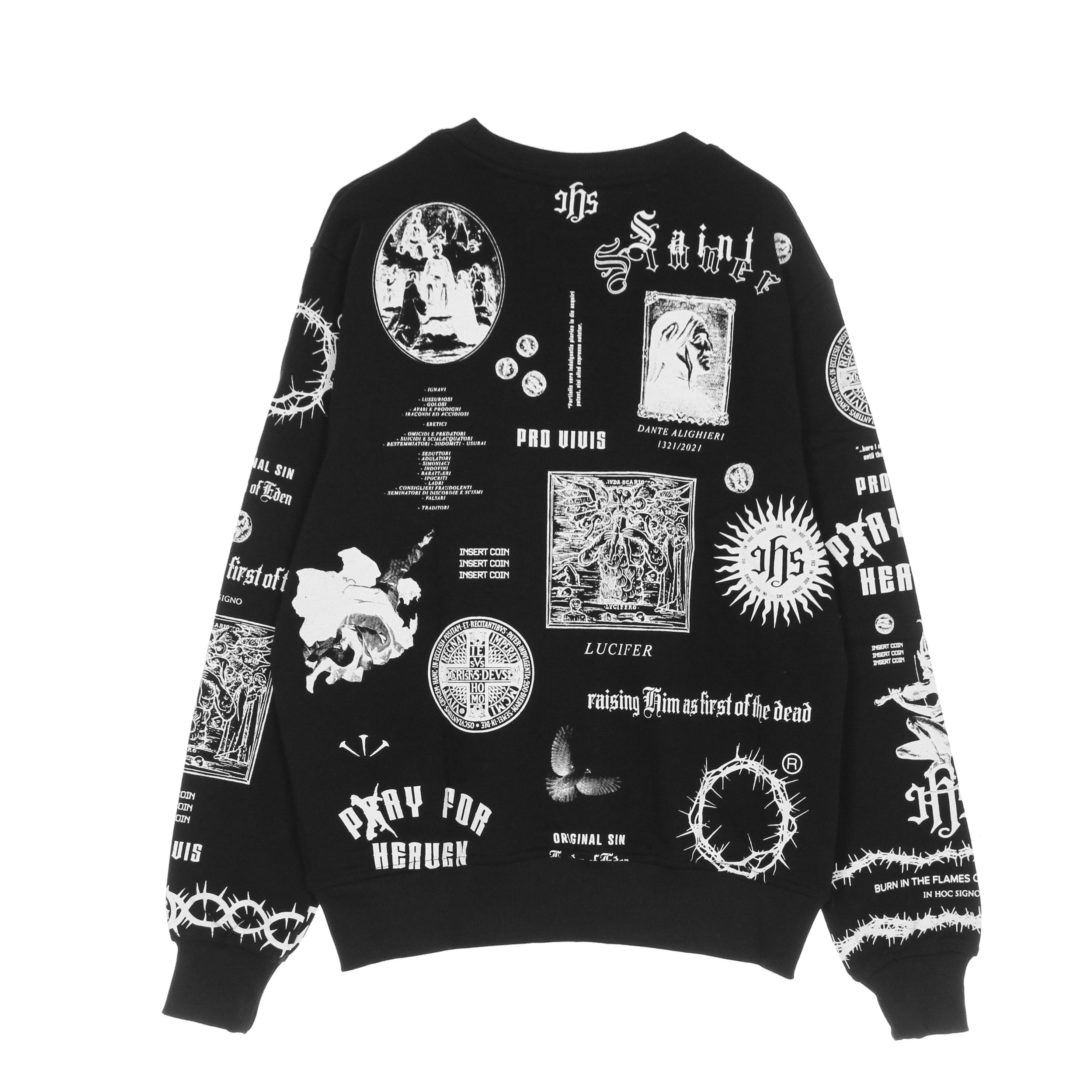 Ihs, Felpa Leggera Girocollo Uomo Solid Manifesto Sweatshirt, 