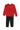 Jordan, Completo Tuta Bambino Essentials Fleece Set, Black/gym Red