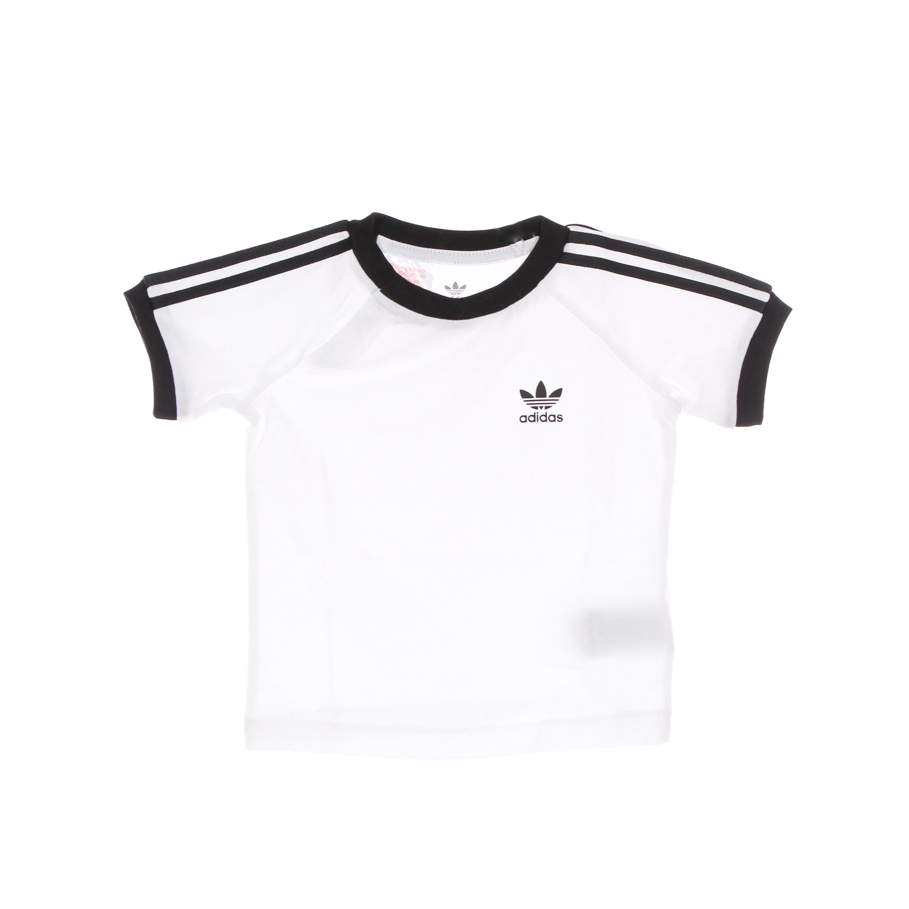 Adidas, Maglietta Bambino 3-stripes Tee, White/black