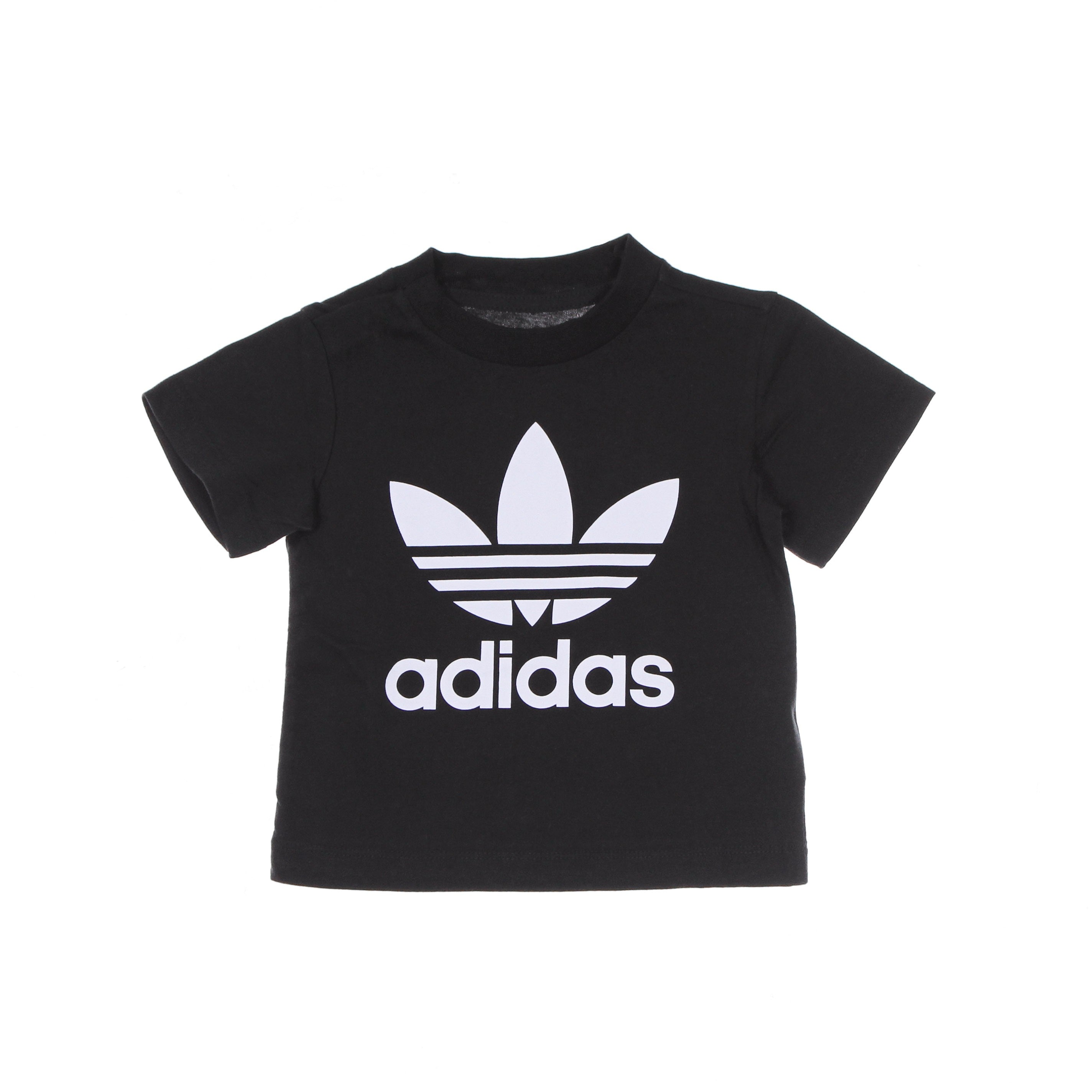 Adidas, Maglietta Bambino Trefoil Tee, Black/white