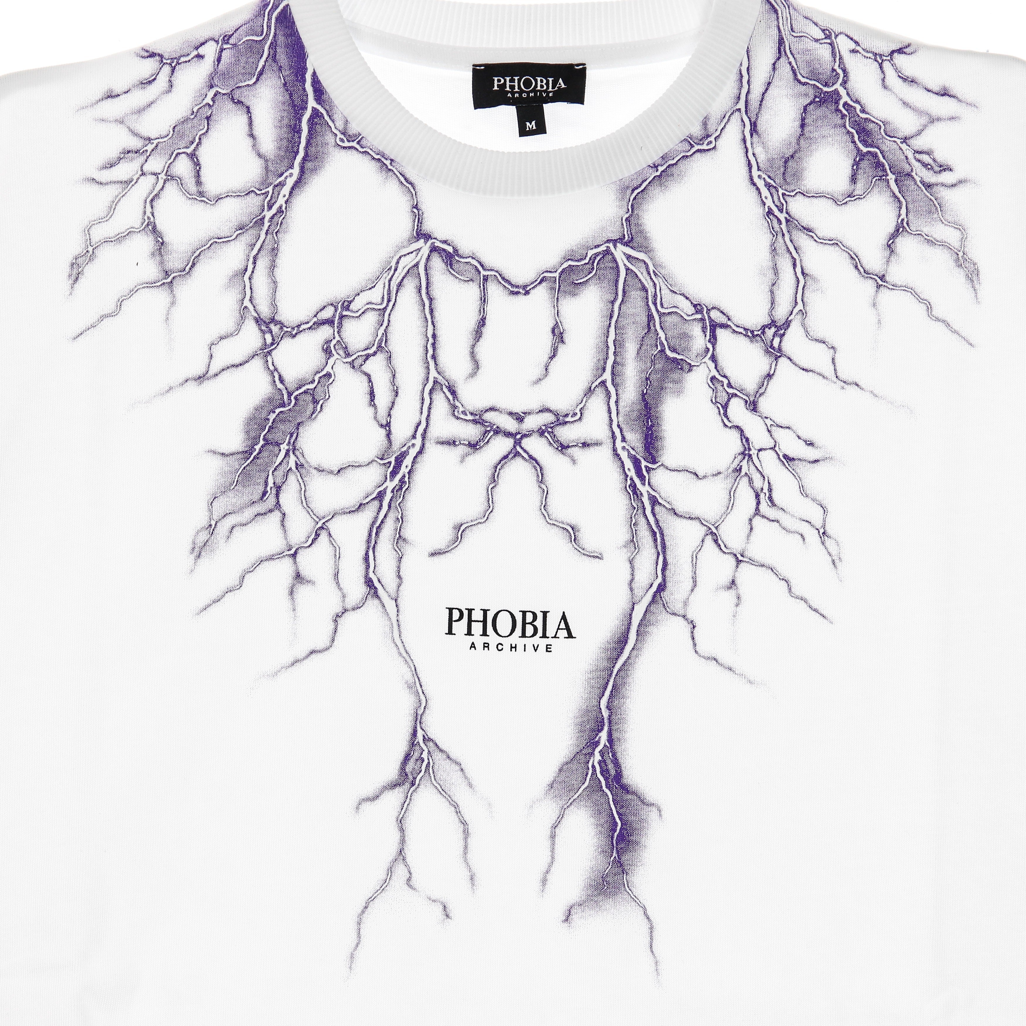 Purple Lightning White/purple Men's T-Shirt