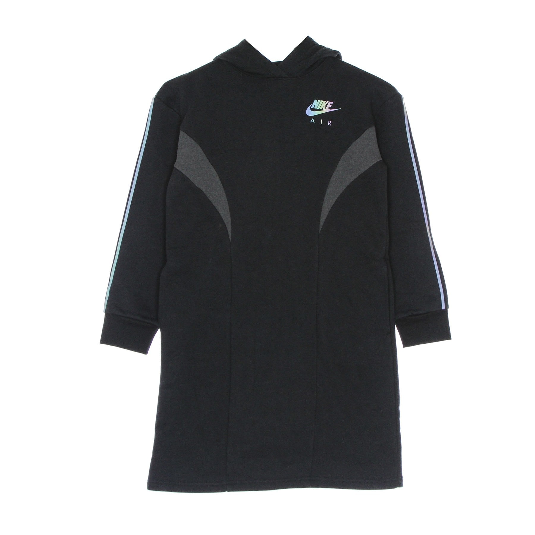 Nike, Vestito Ragazza Air Fleece Dress, Black/dk Smoke Grey