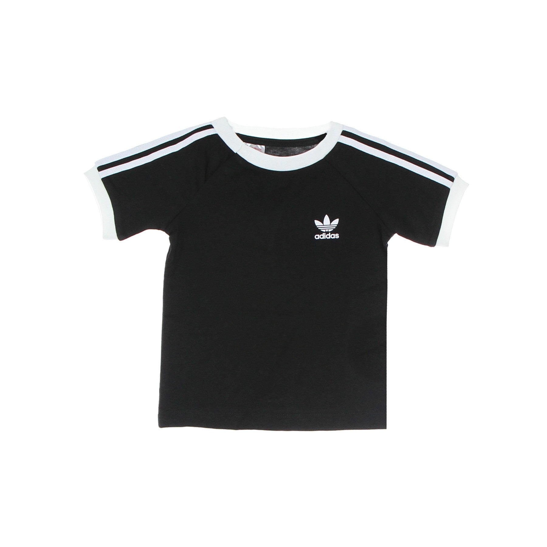Adidas, Maglietta Bambino 3 Stripes Tee, Black/white