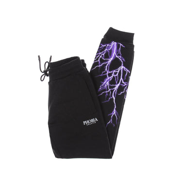 Phobia, Pantalone Tuta Leggero Uomo Purple Lightning Pants, Black/purple