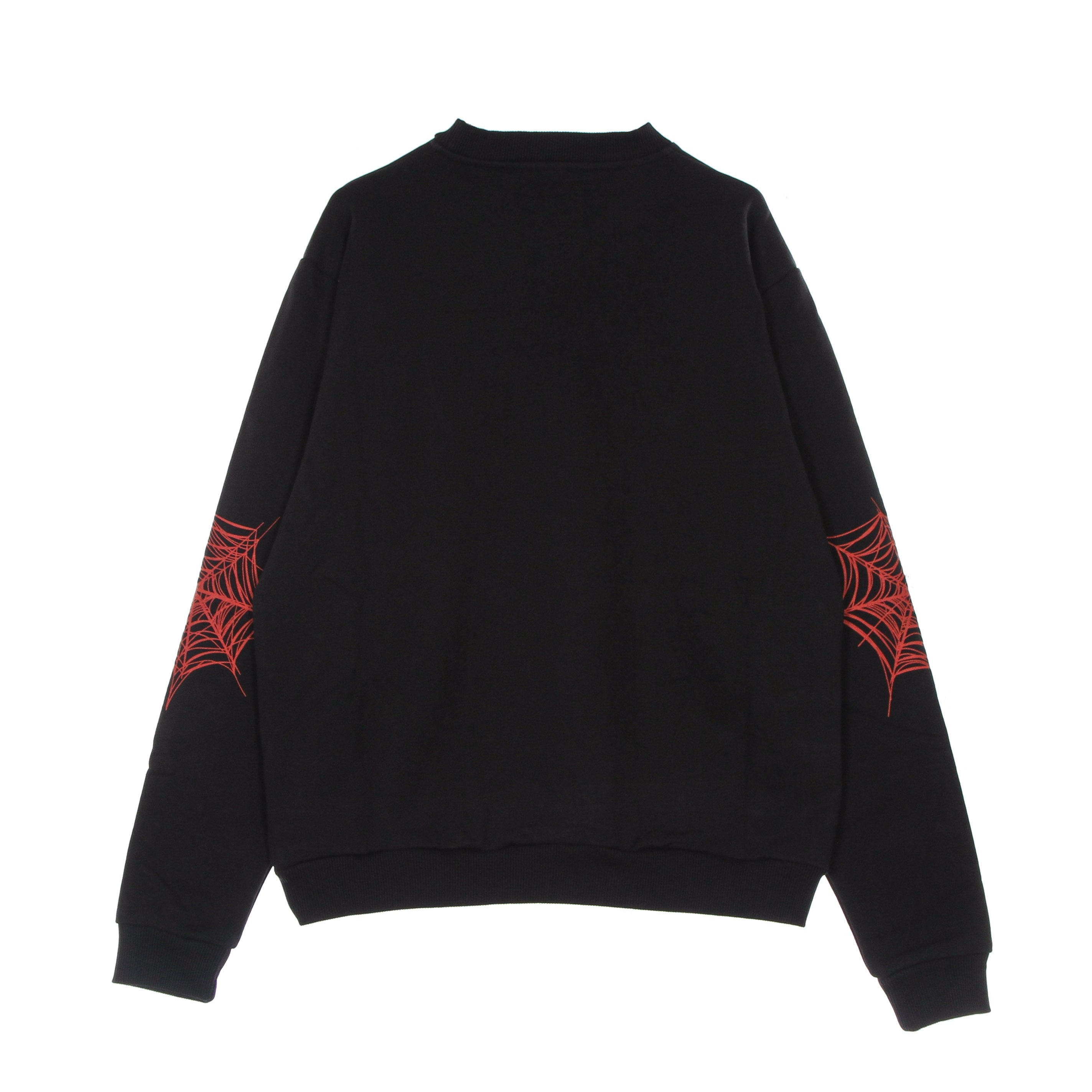 Phobia, Felpa Leggera Girocollo Uomo Red Cobweb Print Crewneck, 