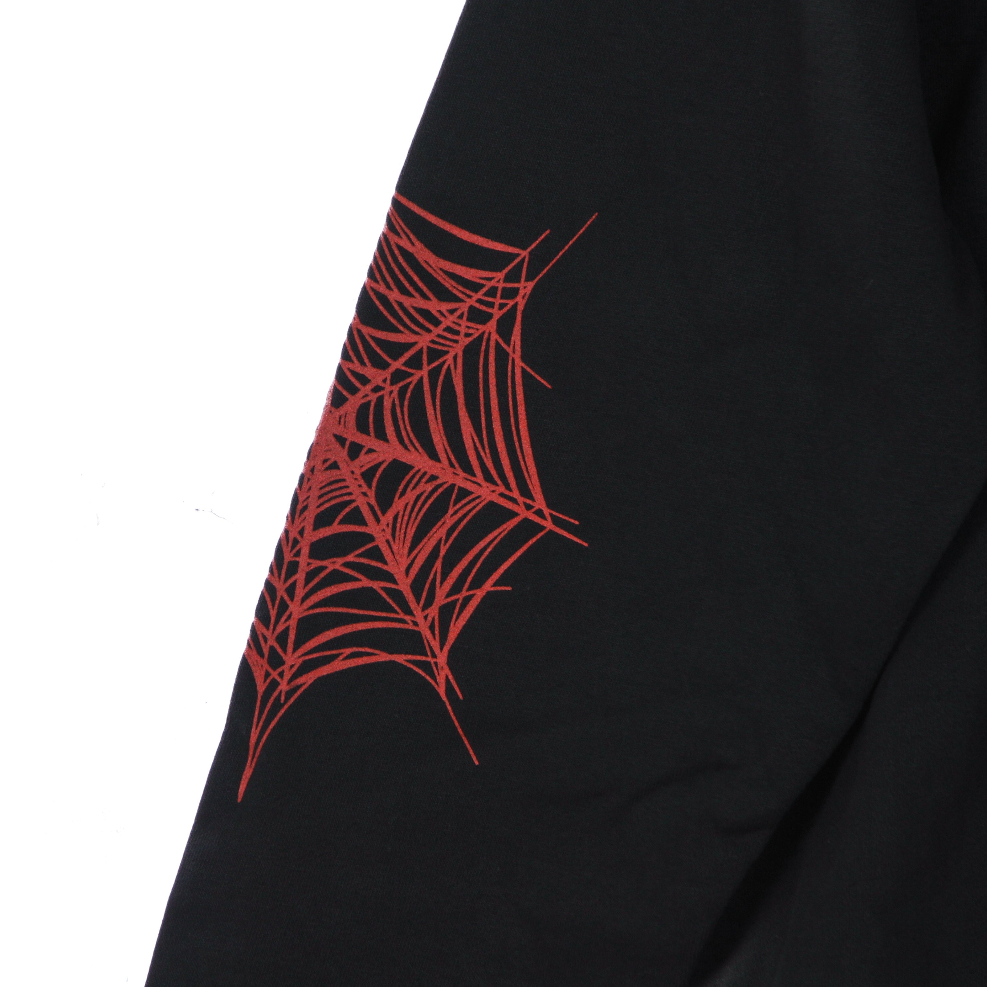 Phobia, Felpa Leggera Girocollo Uomo Red Cobweb Print Crewneck, 