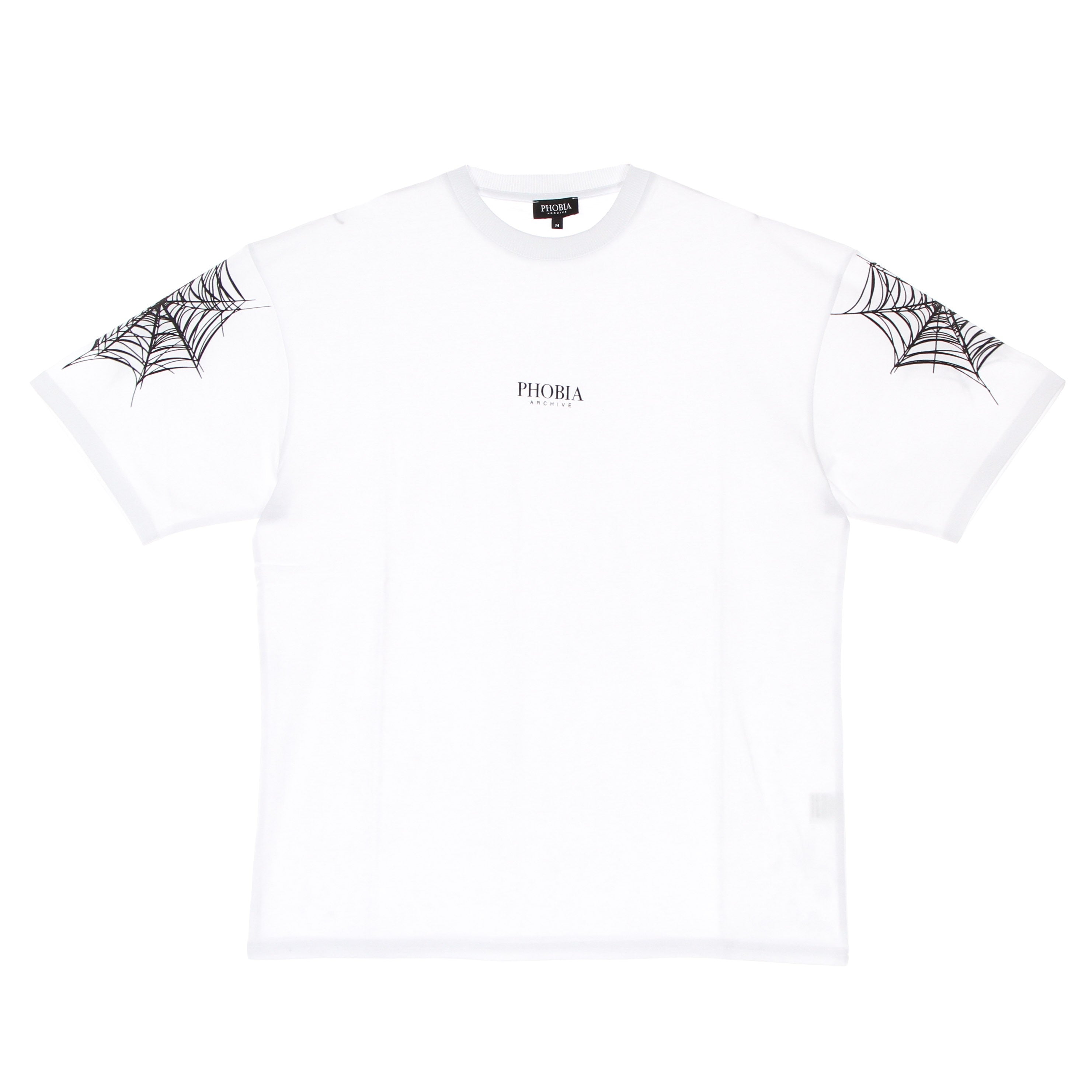 Cobweb Print Tee Men's T-Shirt White/black