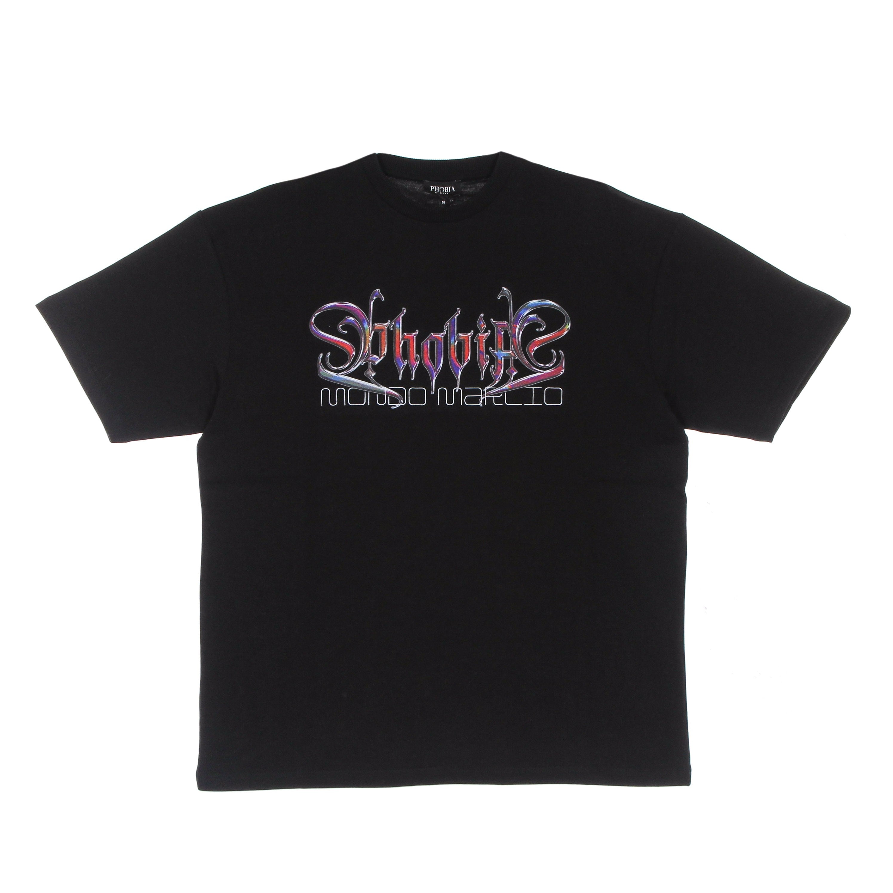 Phobia, Maglietta Uomo Holographic Print Tee X Mondo Marcio, Black