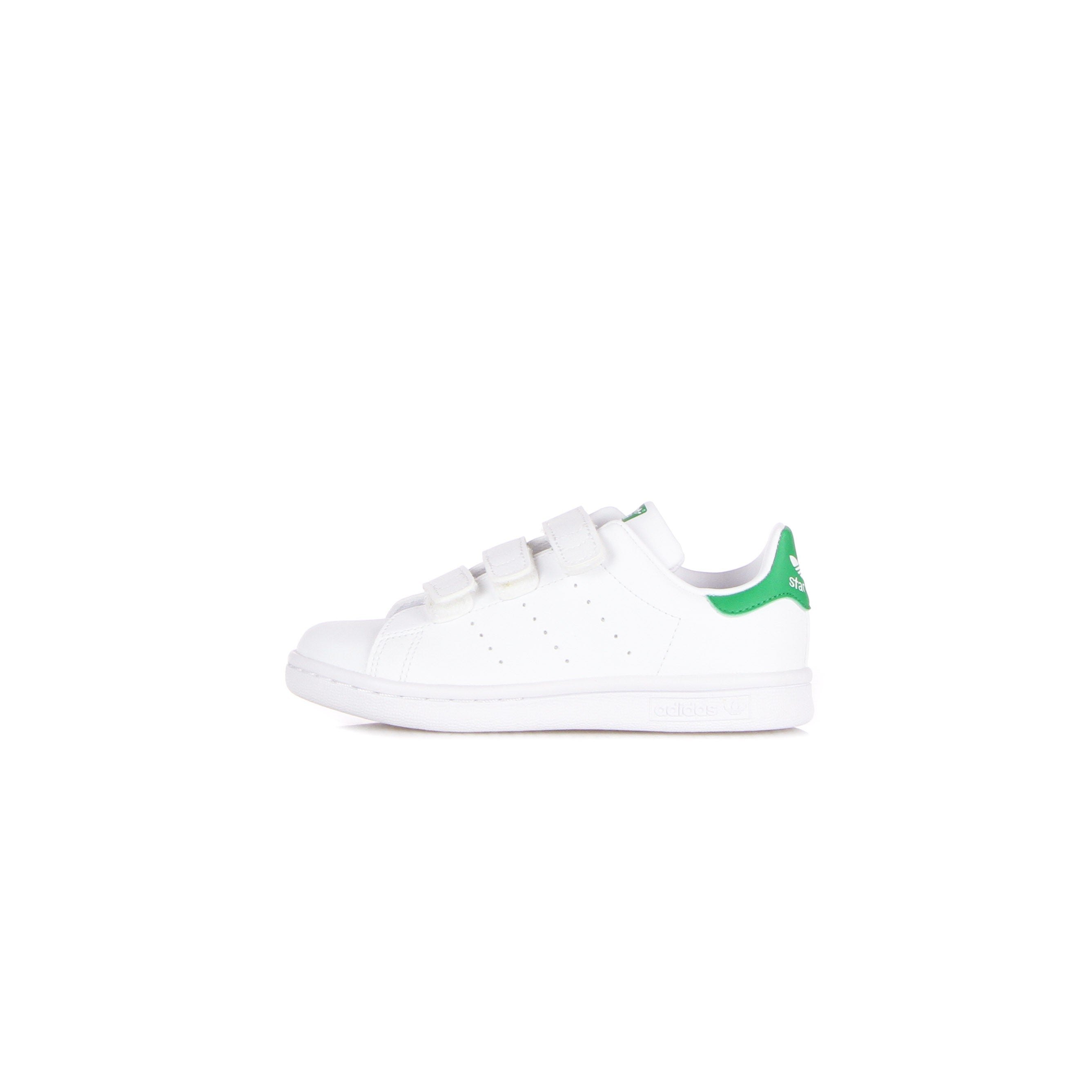 Adidas, Scarpa Bassa Bambino Stan Smith  Cf C, Cloud White/cloud White/green