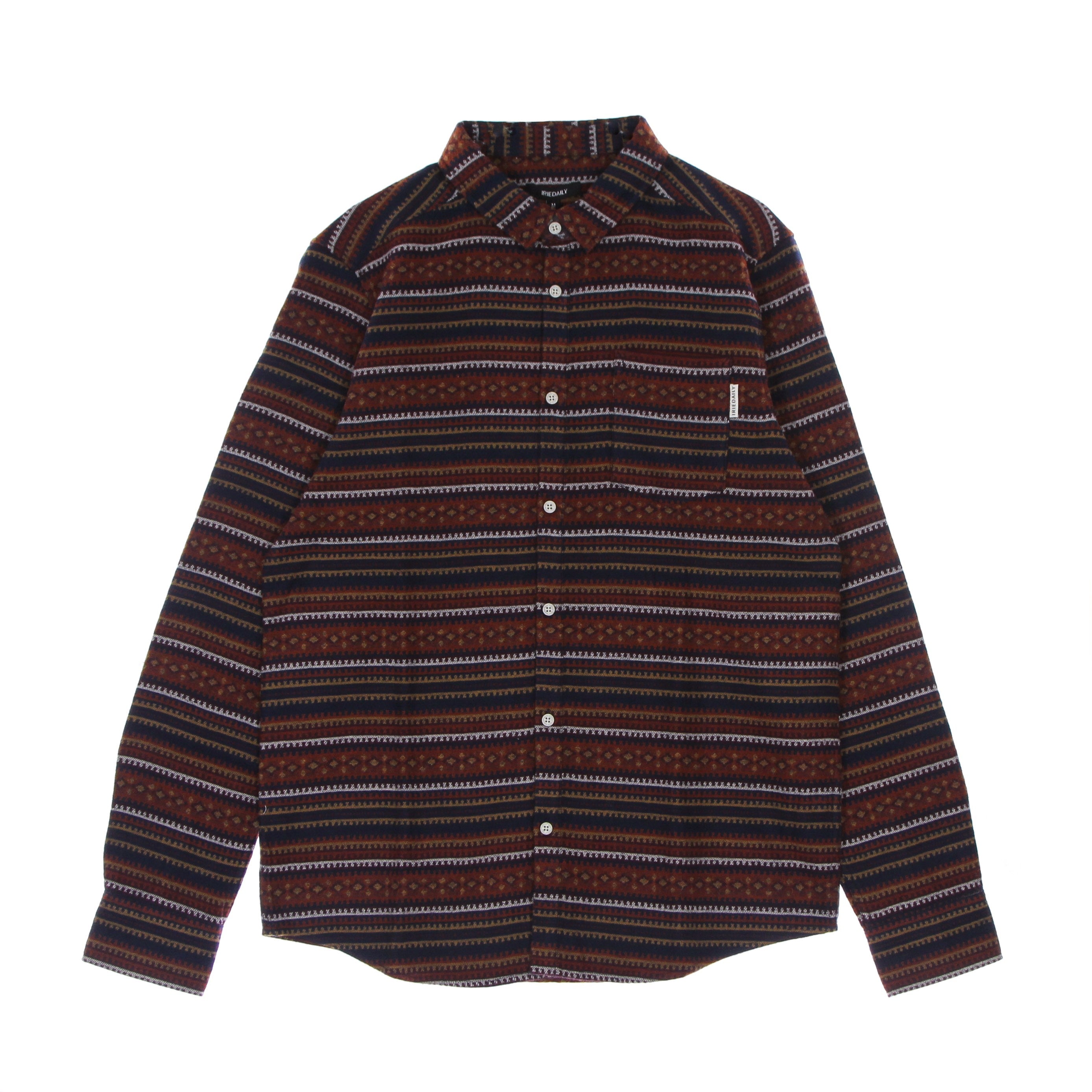 Iriedaily, Camicia Manica Lunga Uomo Insito Stripe Shirt, Navy Wine