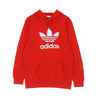 Adidas, Felpa Leggera Cappuccio Uomo Classic Adicolor Trefoil Hoodie, Red/white