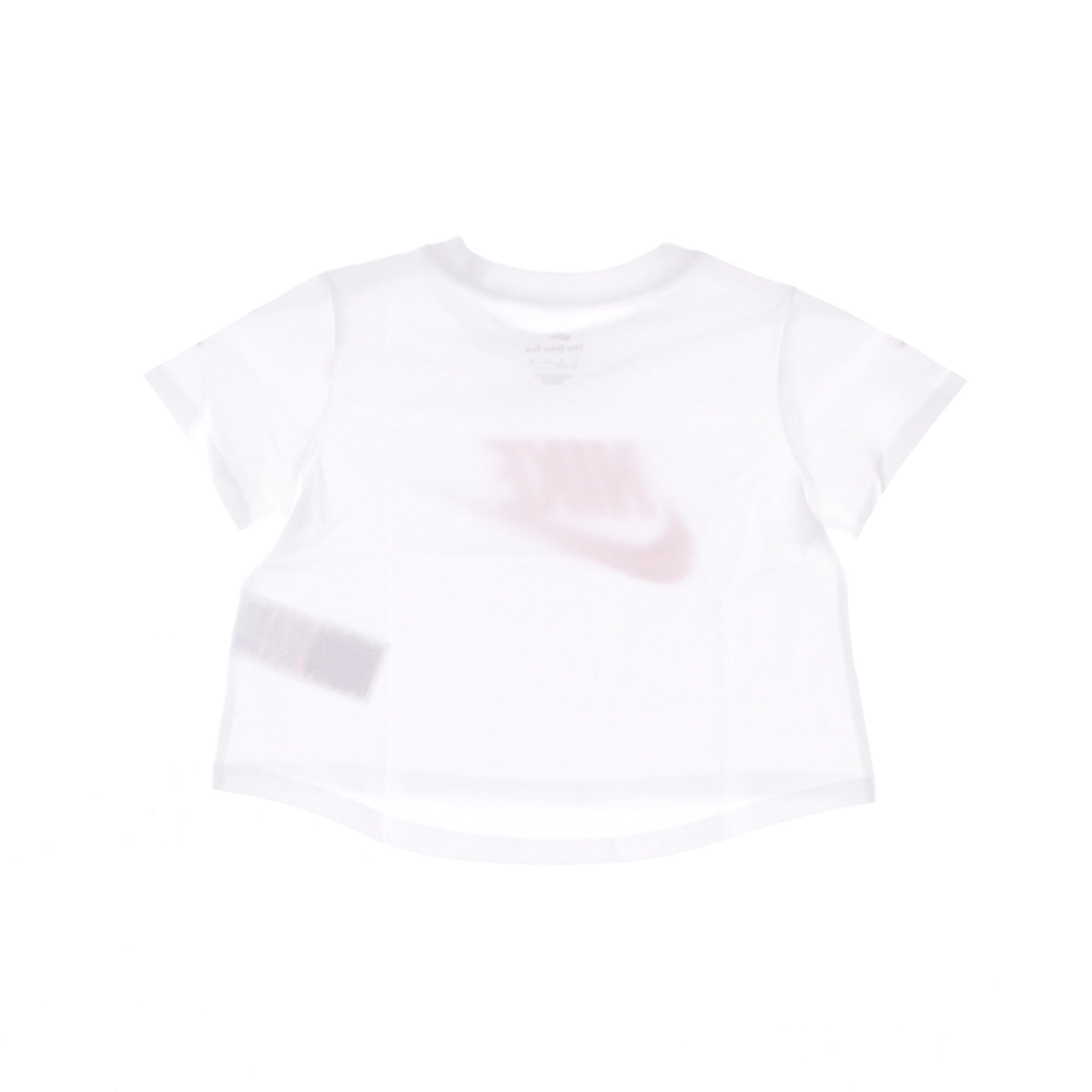 Girl's Short T-Shirt G Sportswear Tee Crop Futura White/magic Ember/pink Foam