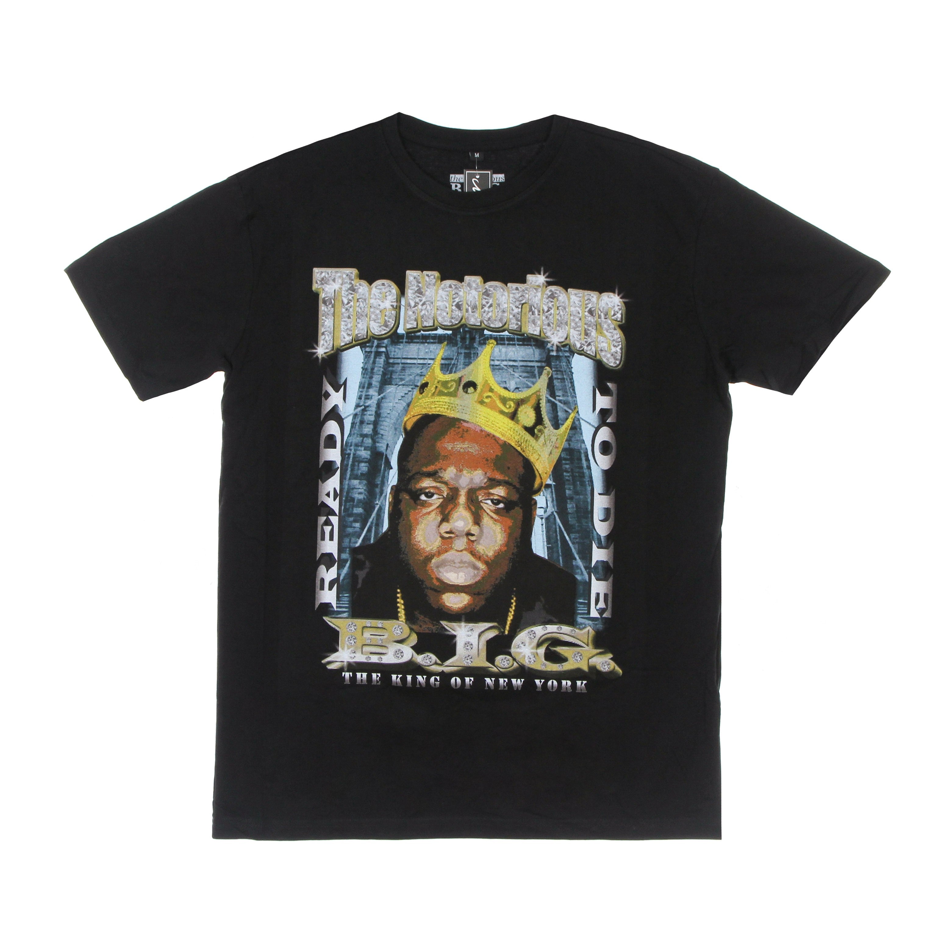 Mister Tee, Maglietta Uomo Biggie Crown Oversize Tee, Black