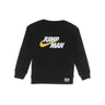 Jordan, Felpa Girocollo Bambino Jumpman By Nike Crew, Black