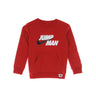 Jordan, Felpa Girocollo Bambino Jumpman By Nike Crew, Gym Red