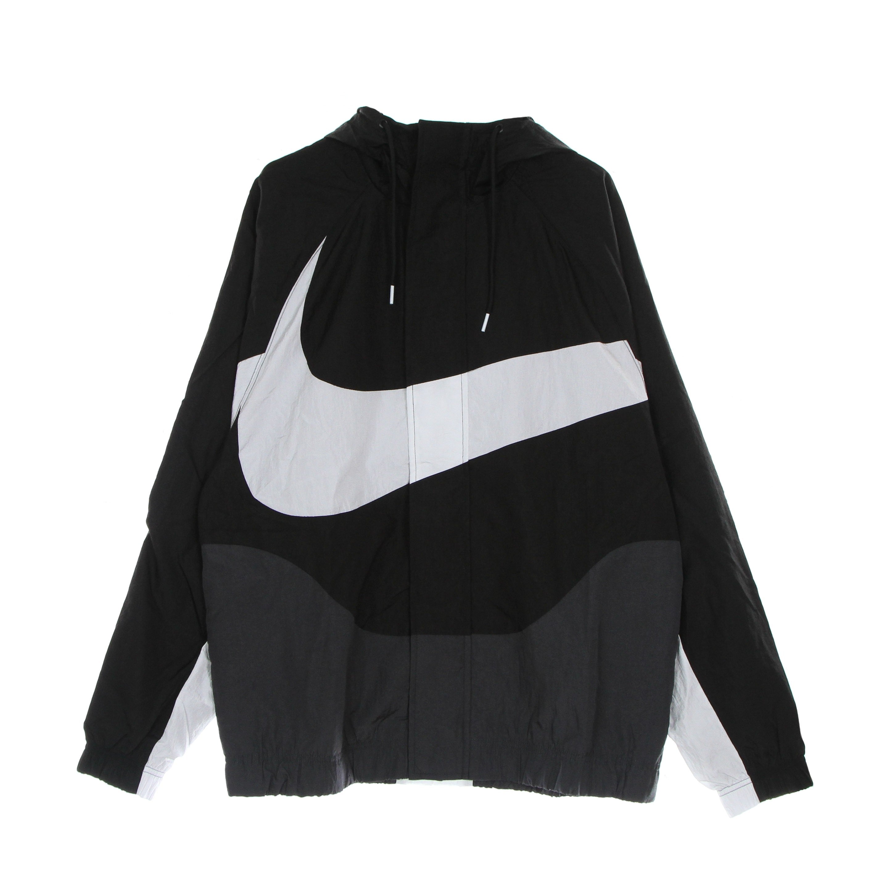 Nike, Giacca A Vento Uomo Swoosh Woven Lnd Jacket, Black/anthracite/white/white