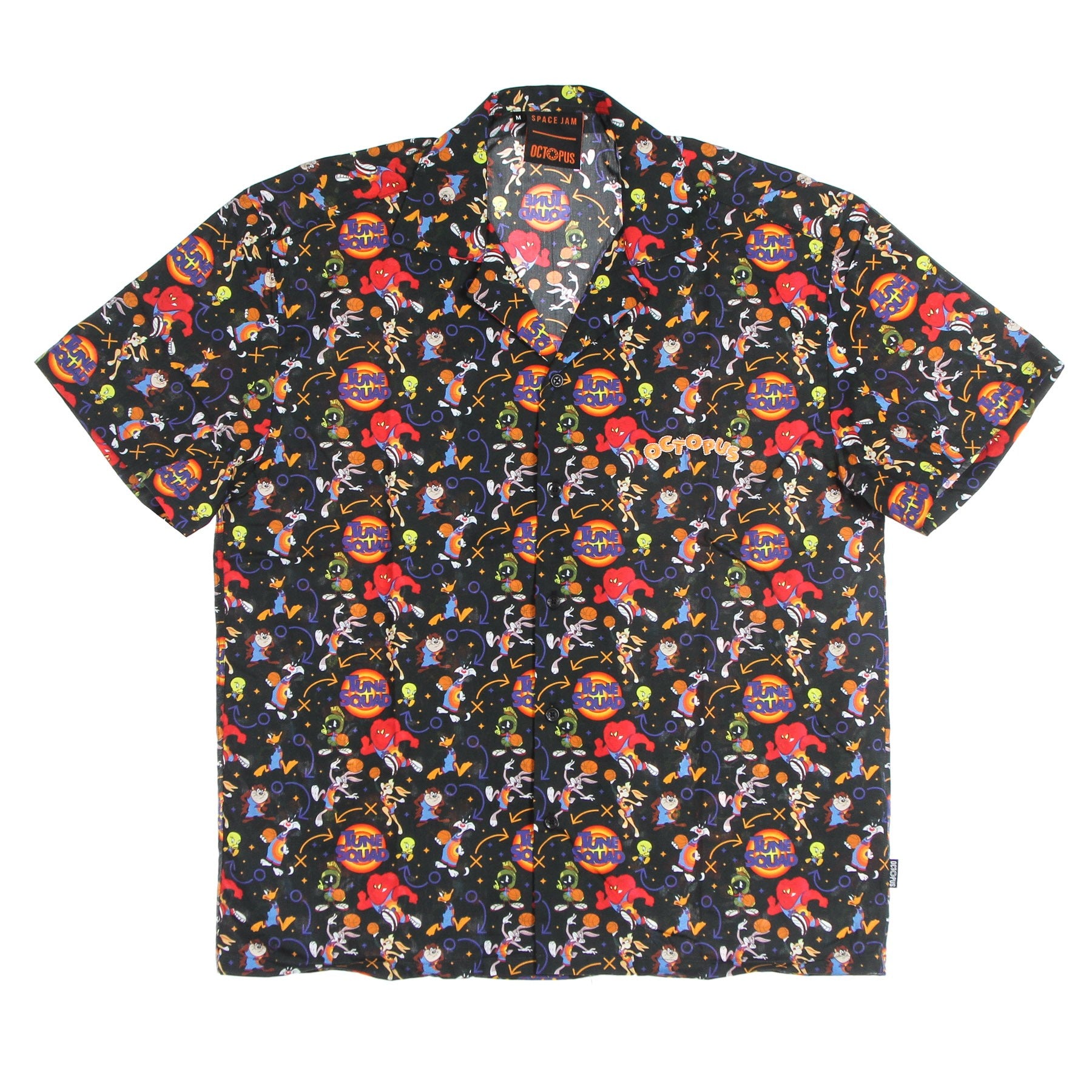 Octopus, Camicia Manica Corta Uomo Legacy Shirt X Space Jam, Black