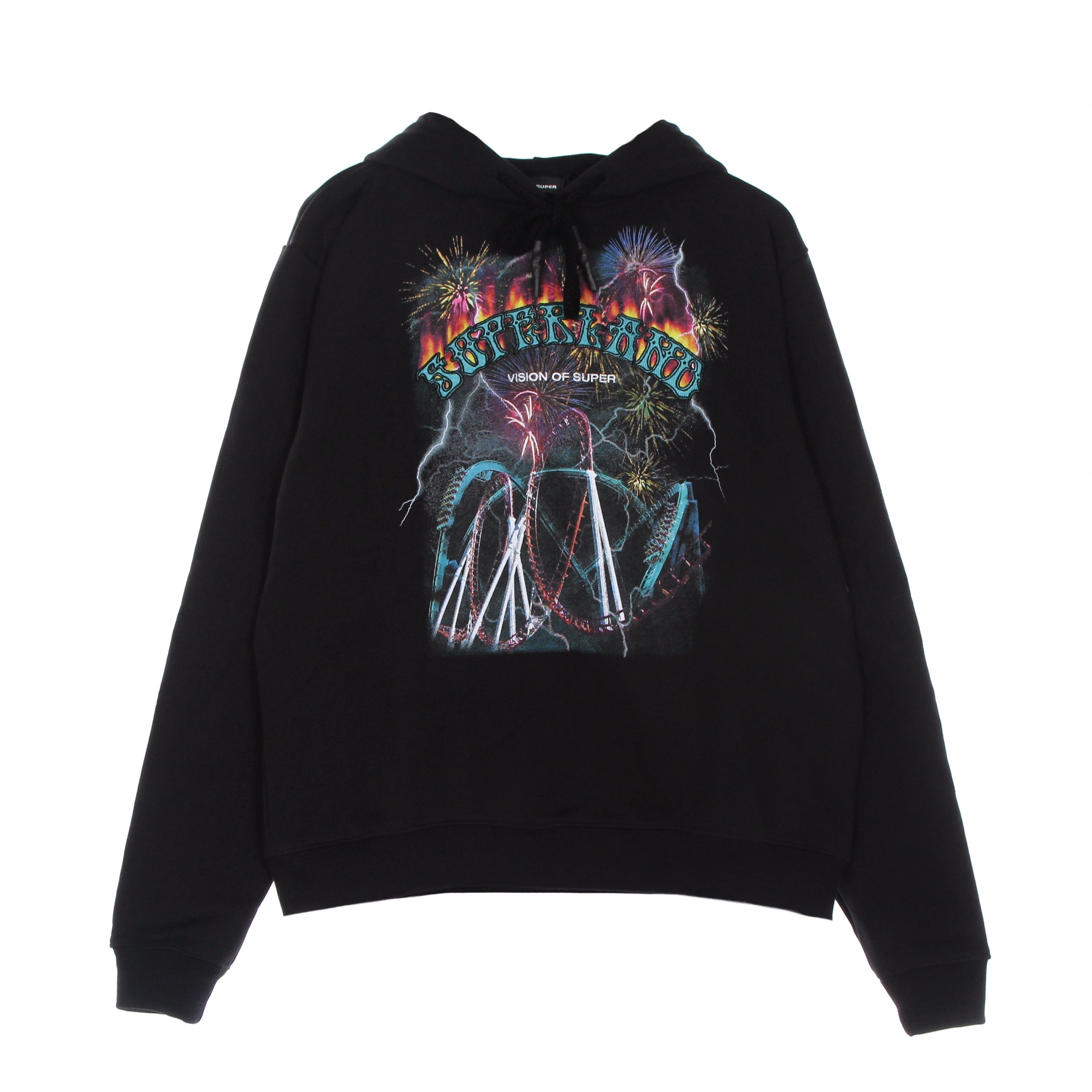 Men's Lightweight Hoodie Rides Print Hoodie Black