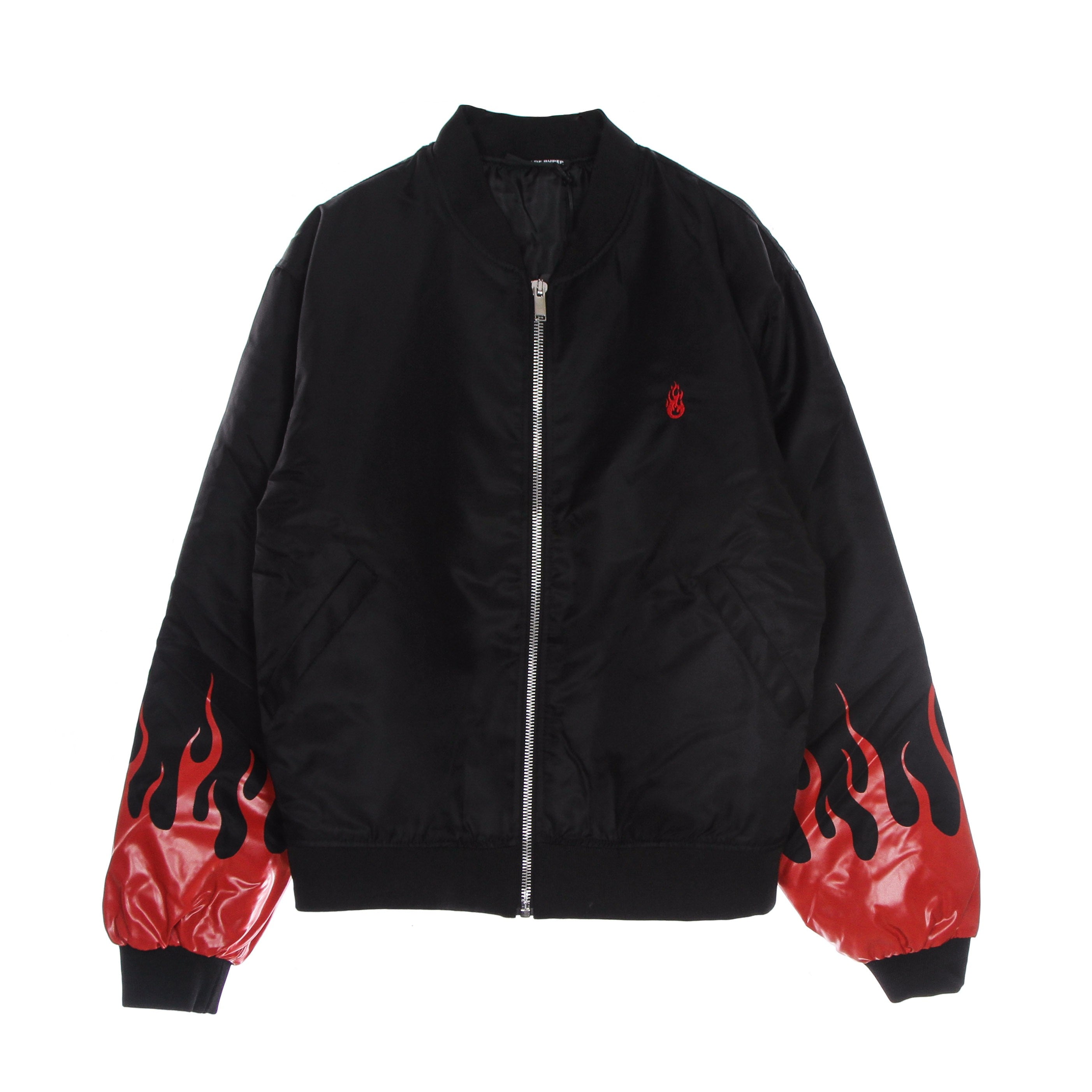 Vision Of Super, Giubbotto Bomber Uomo Red Flames Bomber, Black/red