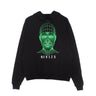 Vision Of Super, Felpa Leggera Cappuccio Uomo Green Face Hoodie X Nove25, Black/green