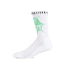 Phobia, Calza Media Uomo Green Webcob Socks, White/green