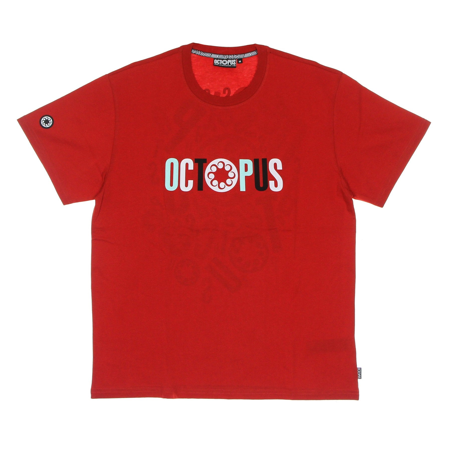 Octopus, Maglietta Uomo Letterz Logo Tee, Red