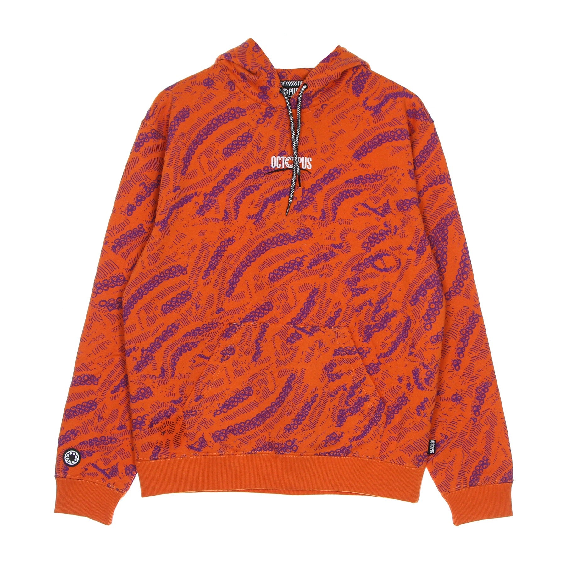 Octopus, Felpa Cappuccio Uomo Sci-fi Hoodie, Orange
