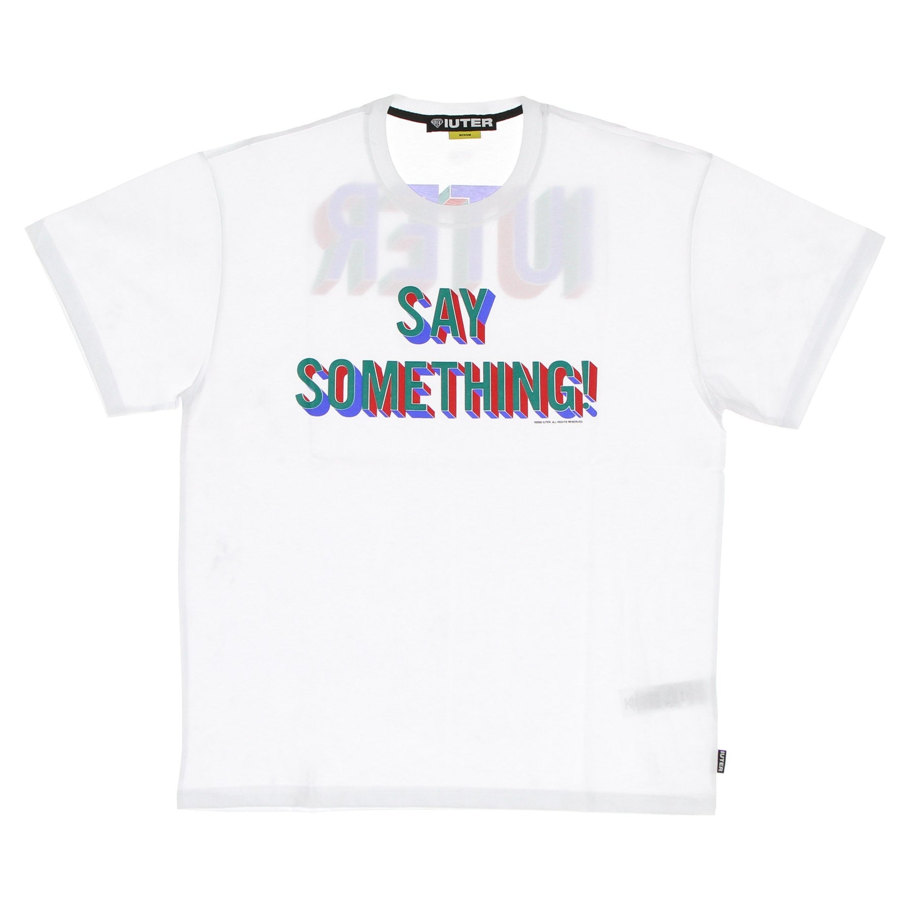Iuter, Maglietta Uomo Say Something Tee, White