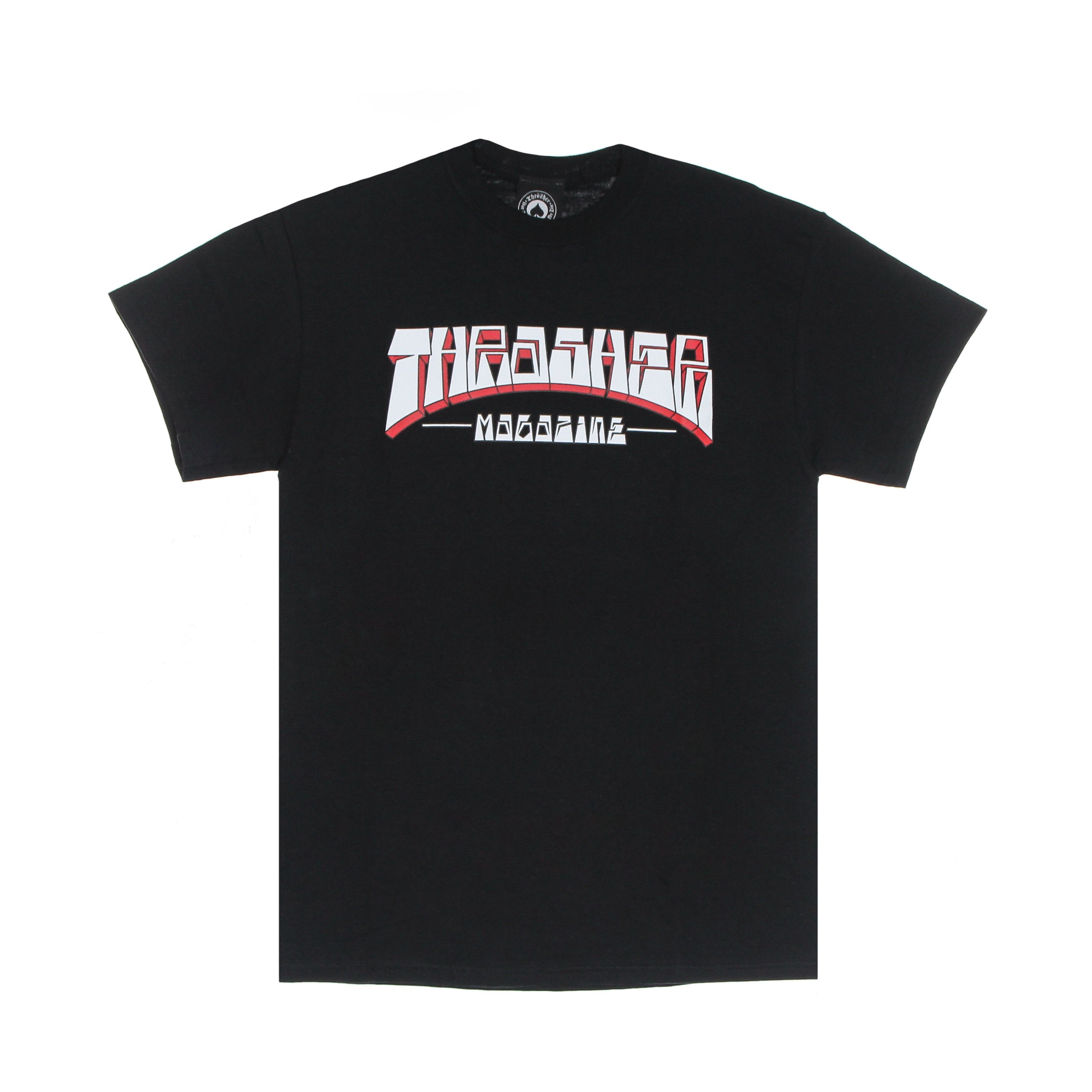 Thrasher, Maglietta Uomo Firme Logo Tee, Black